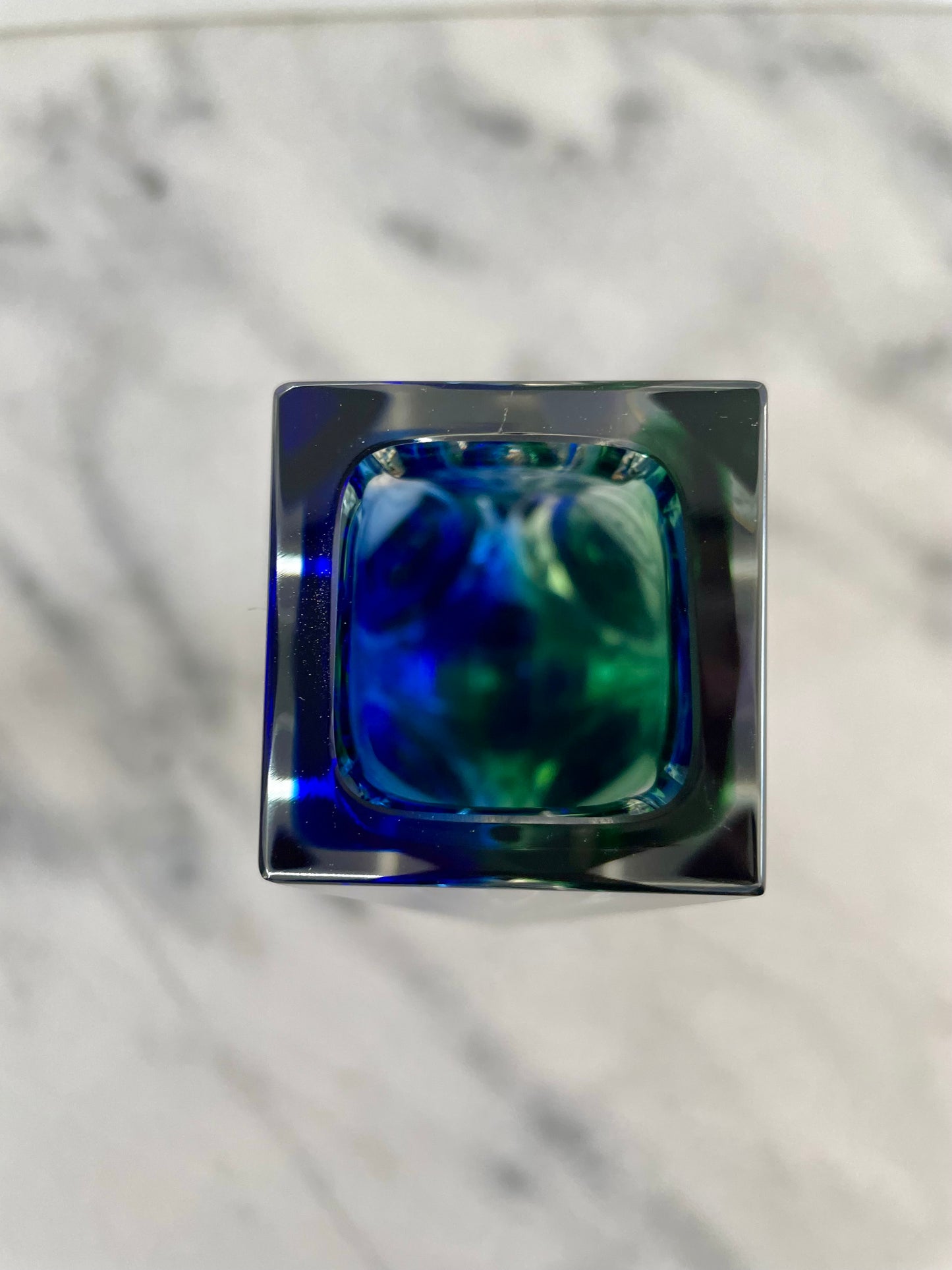 Mid 20th Century Cristallo Murano Sommerso Glass Vase