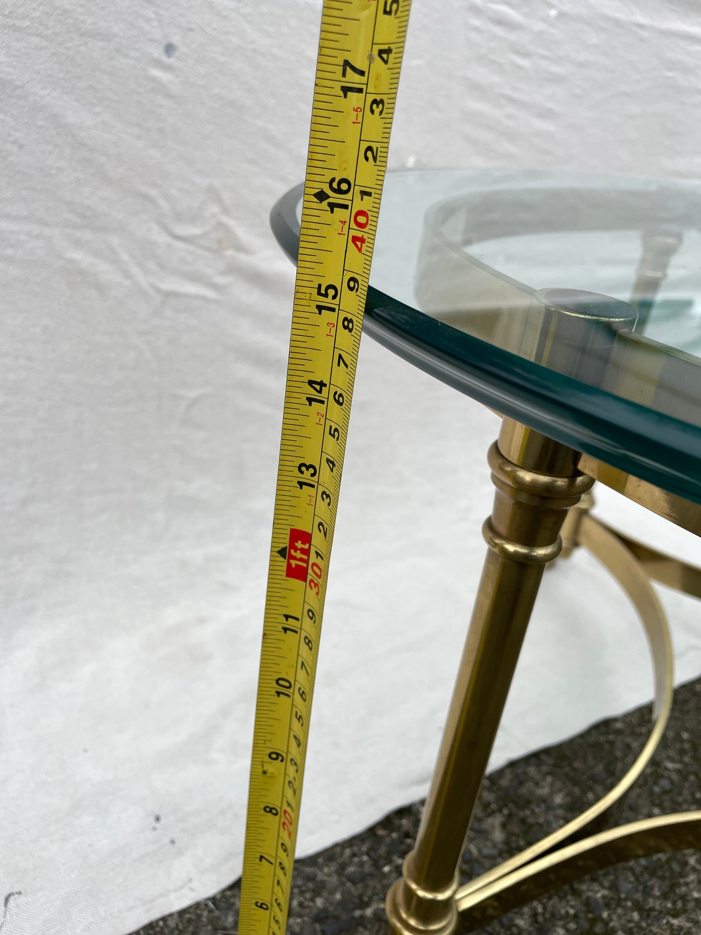 1960s Labarge Hollywood Regency Italy Brass Glass Hoof Feet Coffee Table