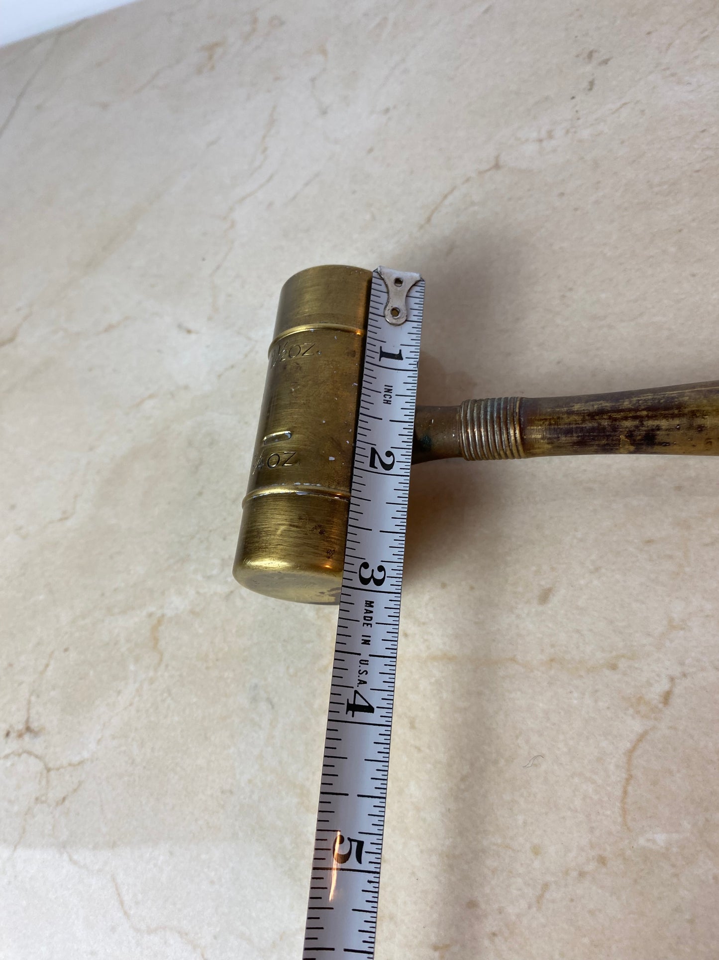 Vintage Chase Usa Art Deco Brass Jigger With Bottle Opener