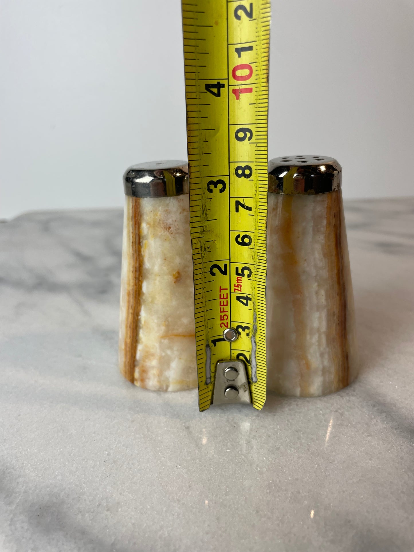 Mid-Century Onyx Salt & Pepper Shakers