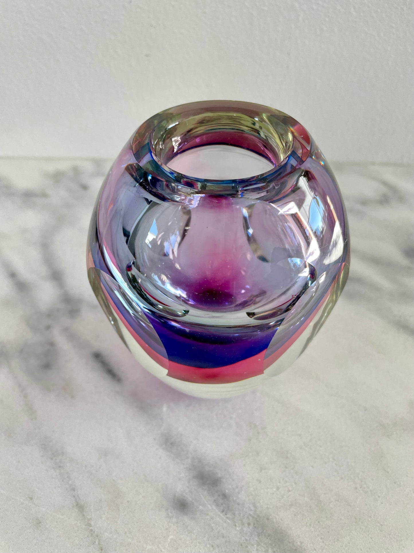 Flavio Poli Seguso Sommerso Murano Vase