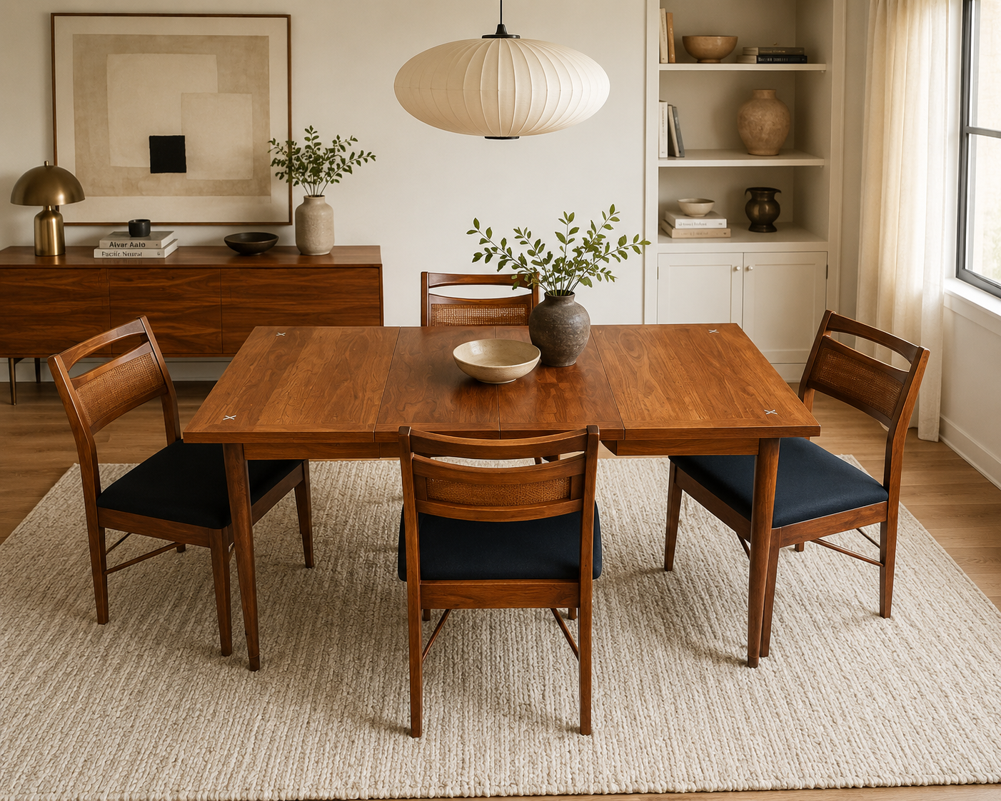 Mid-Century Modern Attributed to Merton Gershun for American of Martinsville Walnut Dining Table