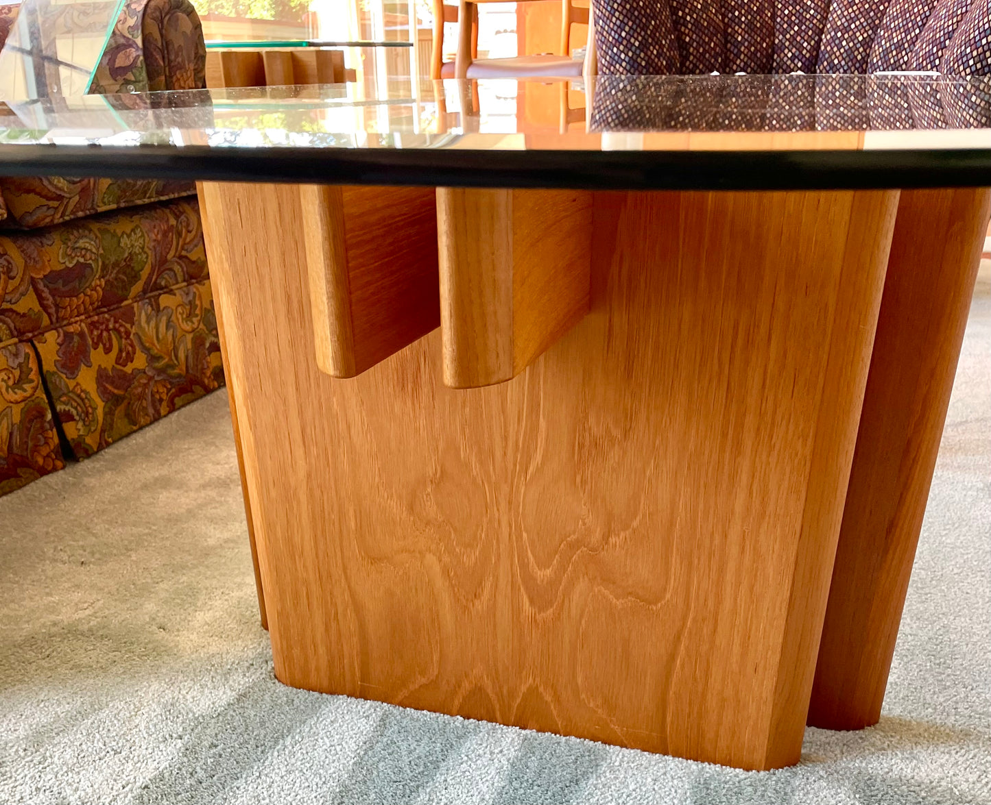 1960s Gustav Gaade Trekanten Danish Teak & Glass Coffee Table