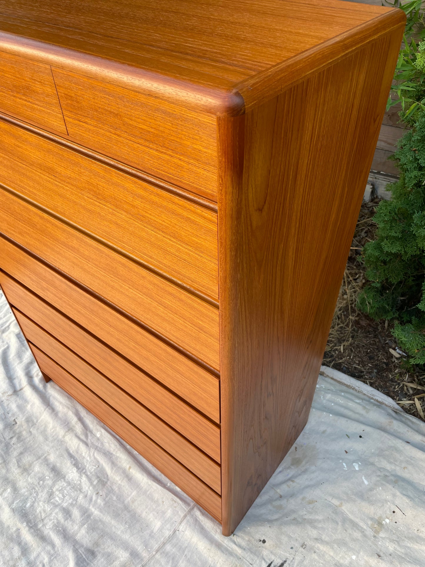 Mid 20th Century Mid-Century Danish Modern Tall 9-Drawer Teak Dresser