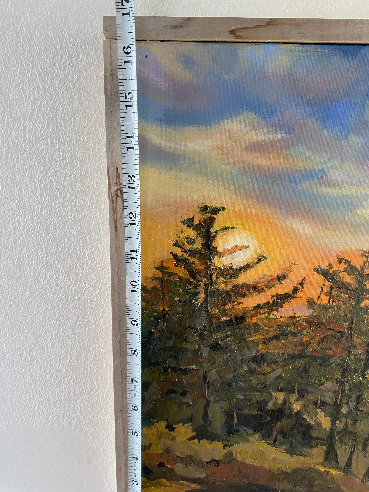 Original Pacific Northwest Landscape Painting – Orcas Island, Framed by Francisco Peña