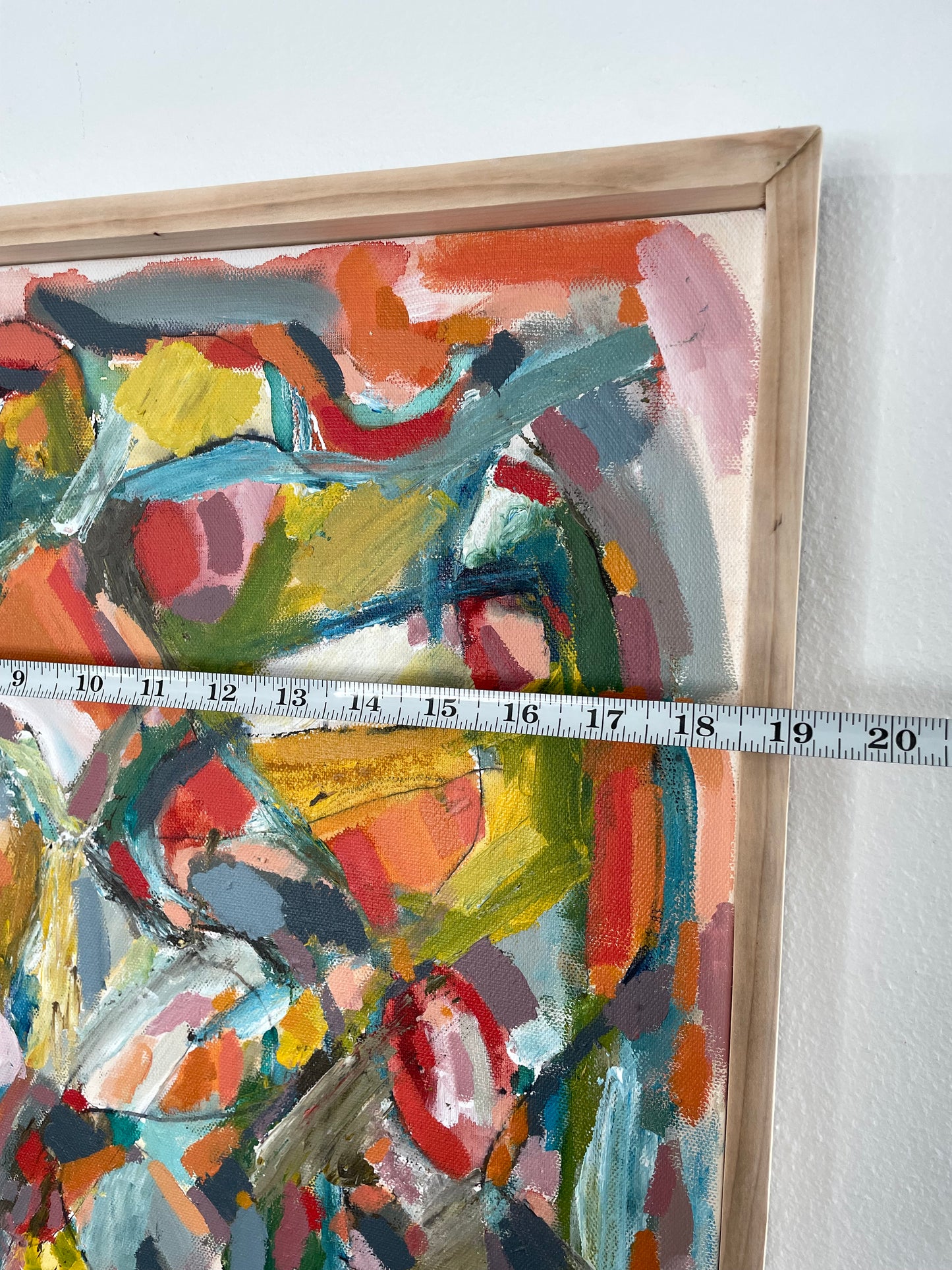 Framed Abstract Acrylic on Canvas by Francisco Peña