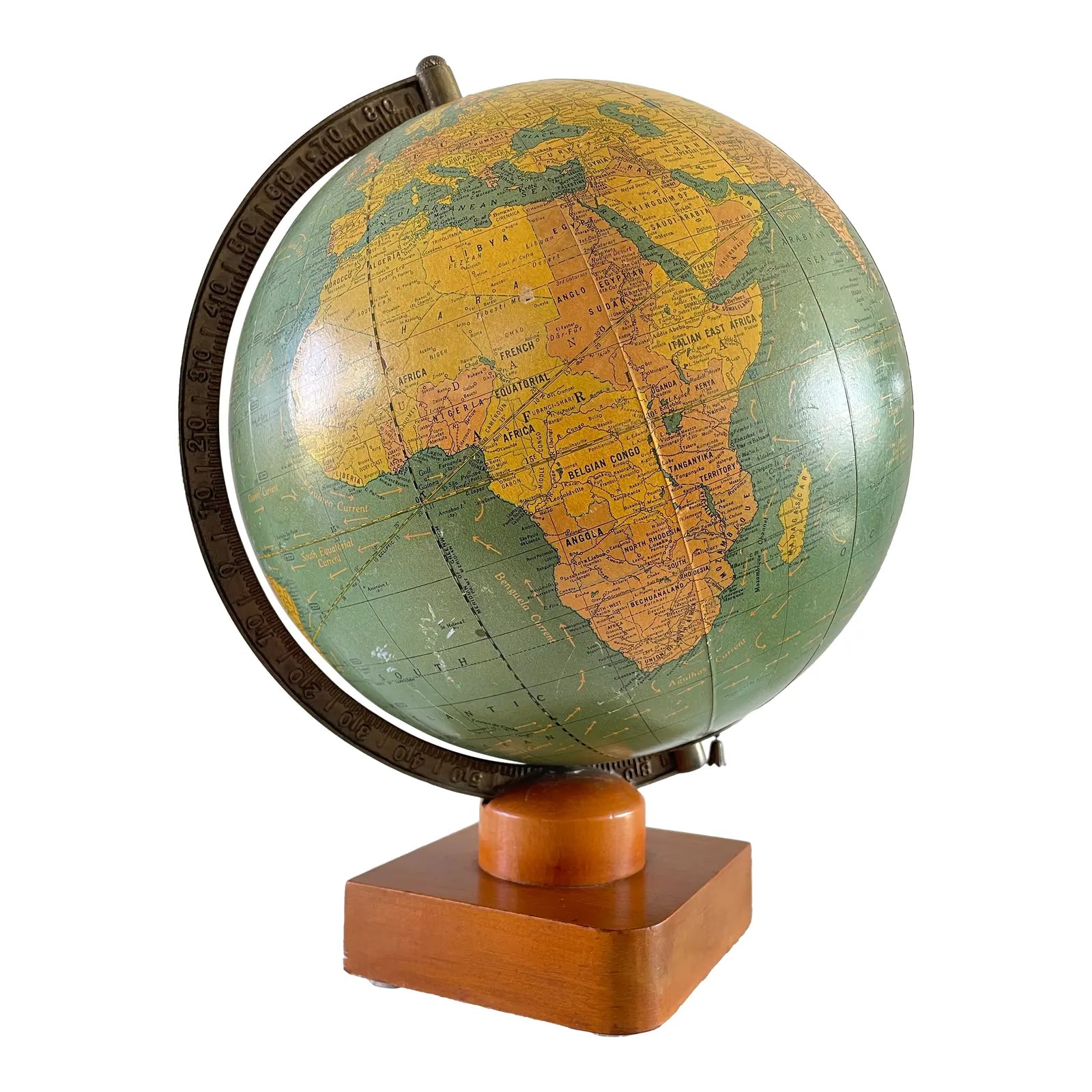 1941 George F Cram Terrestrial Glass Illuminated Globe – Reify Art 1941 George F Cram Terrestrial Glass Illuminated Globe – Reify Art