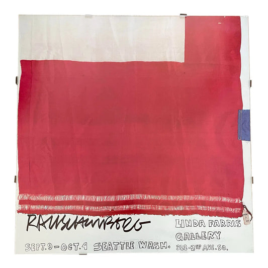 1978 Robert Rauschenberg Exhibition Poster Linda Farris Gallery Seattle, Framed