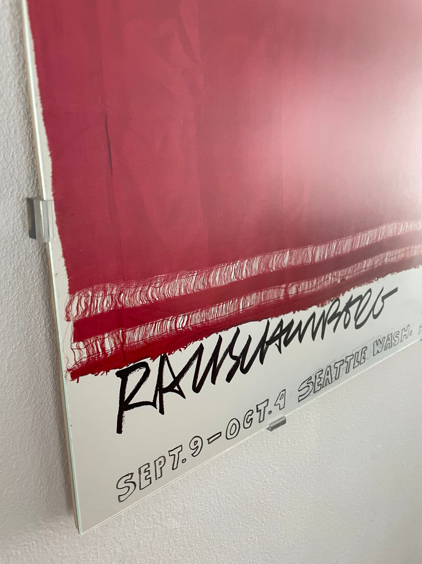 1978 Robert Rauschenberg Exhibition Poster Linda Farris Gallery Seattle, Framed