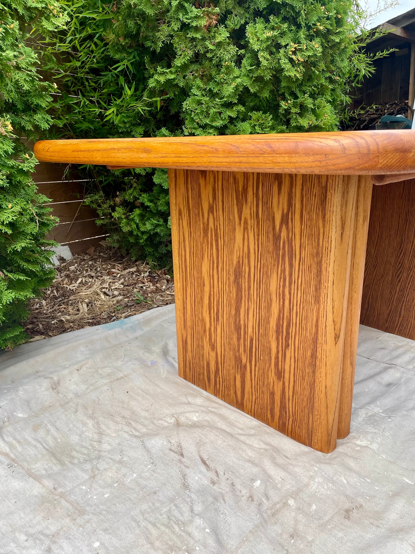 Late 20th Century Vintage Organic Modern Sculpted Oak Dining Table