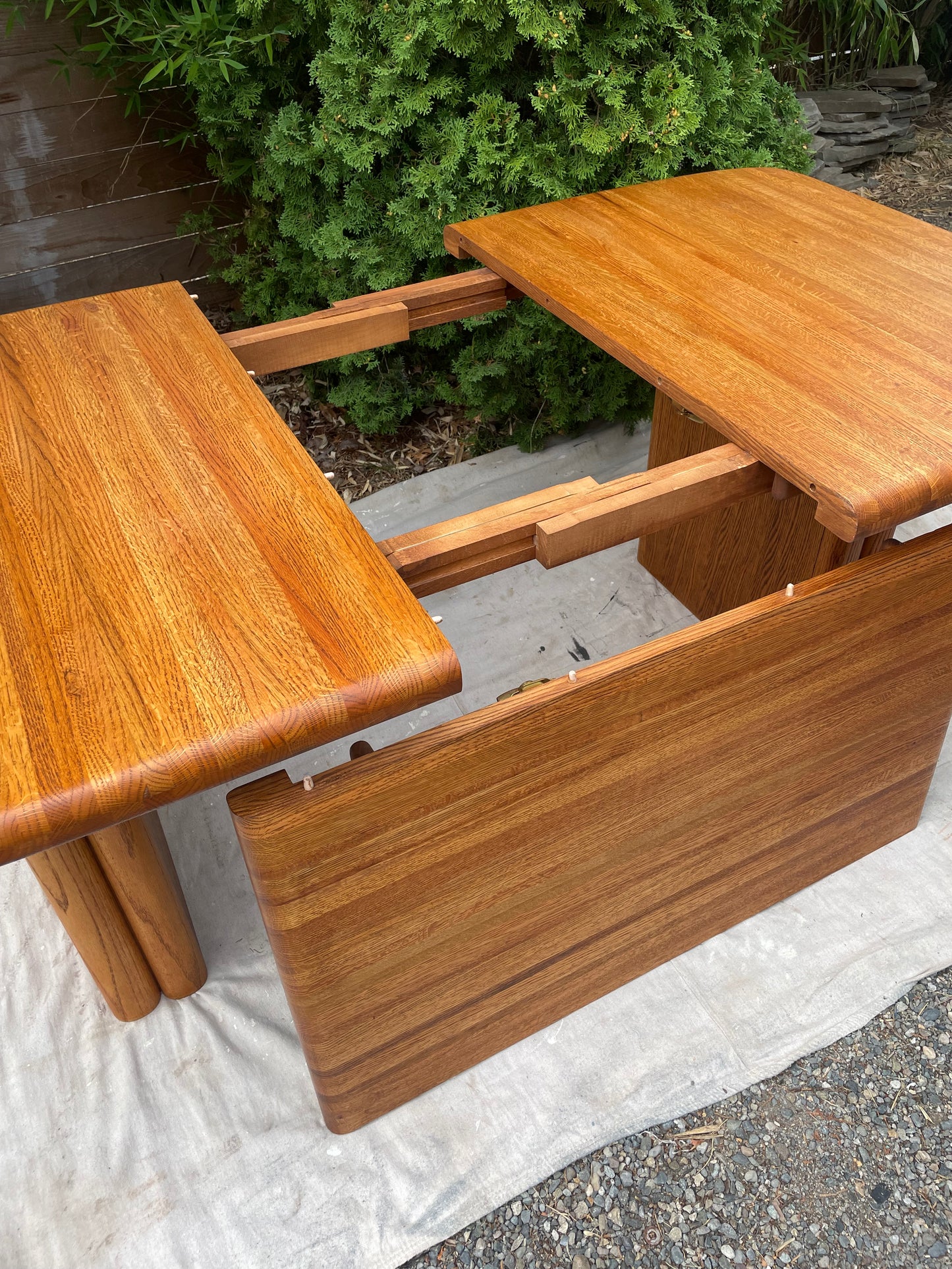 Late 20th Century Vintage Organic Modern Sculpted Oak Dining Table