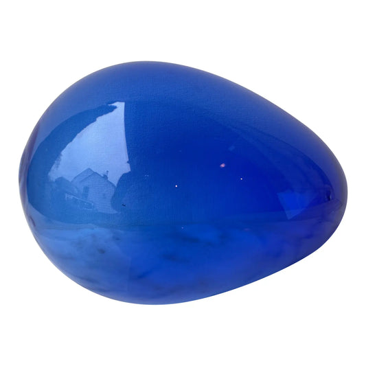 2004 Blue Art Glass Sculpture Balloon Form Signed Museum of Glass