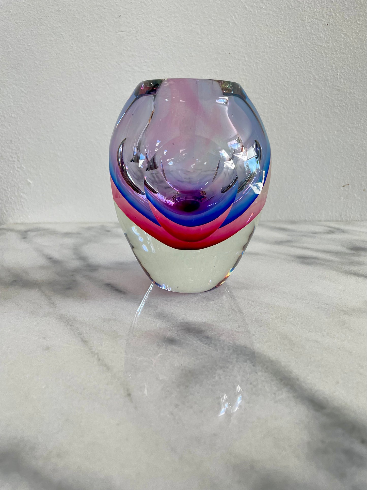 Flavio Poli Seguso Sommerso Murano Vase