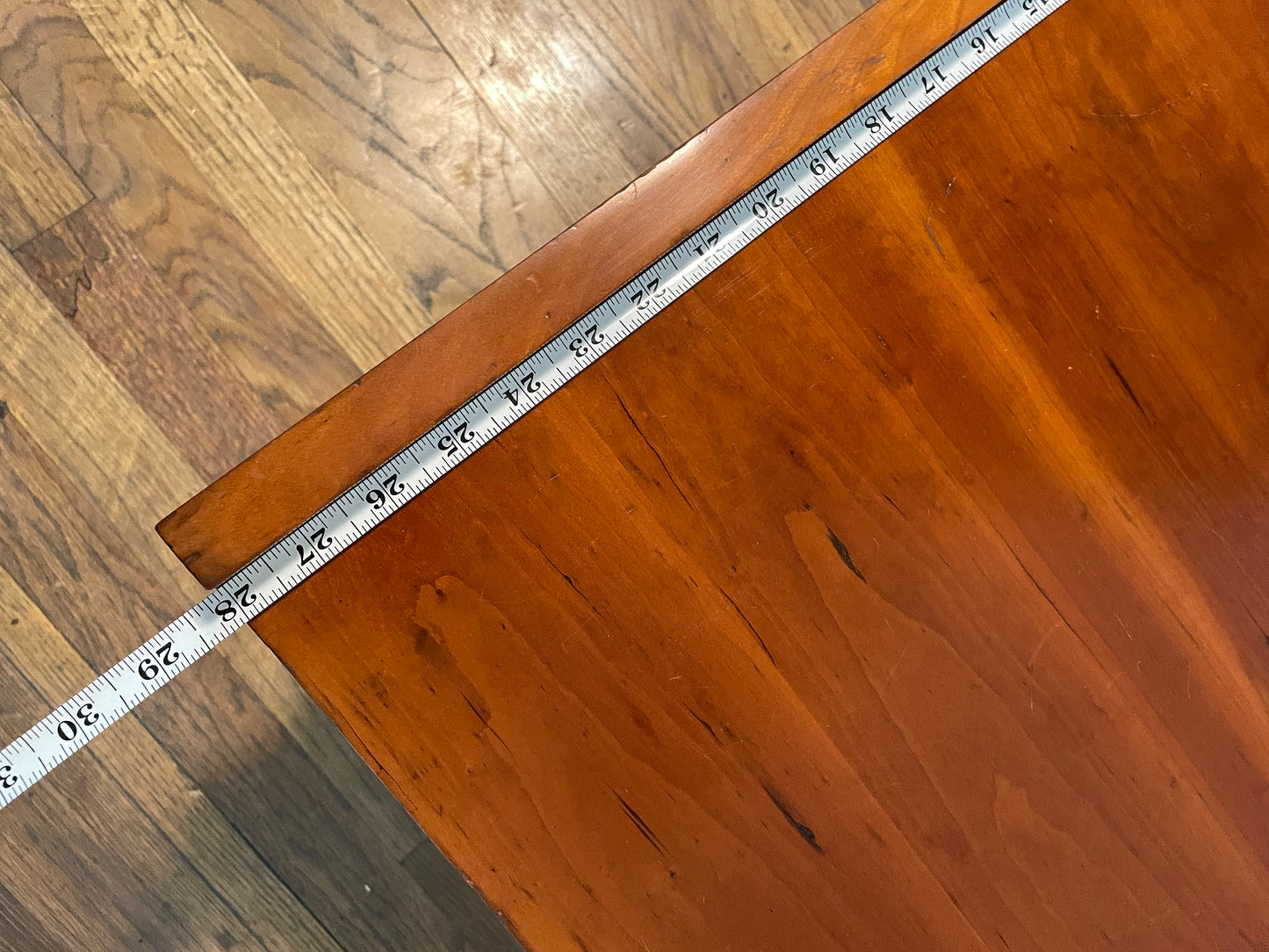 Vintage Minimalist Modern Japanese Red-Brown Sugi Wood Sashimono Table