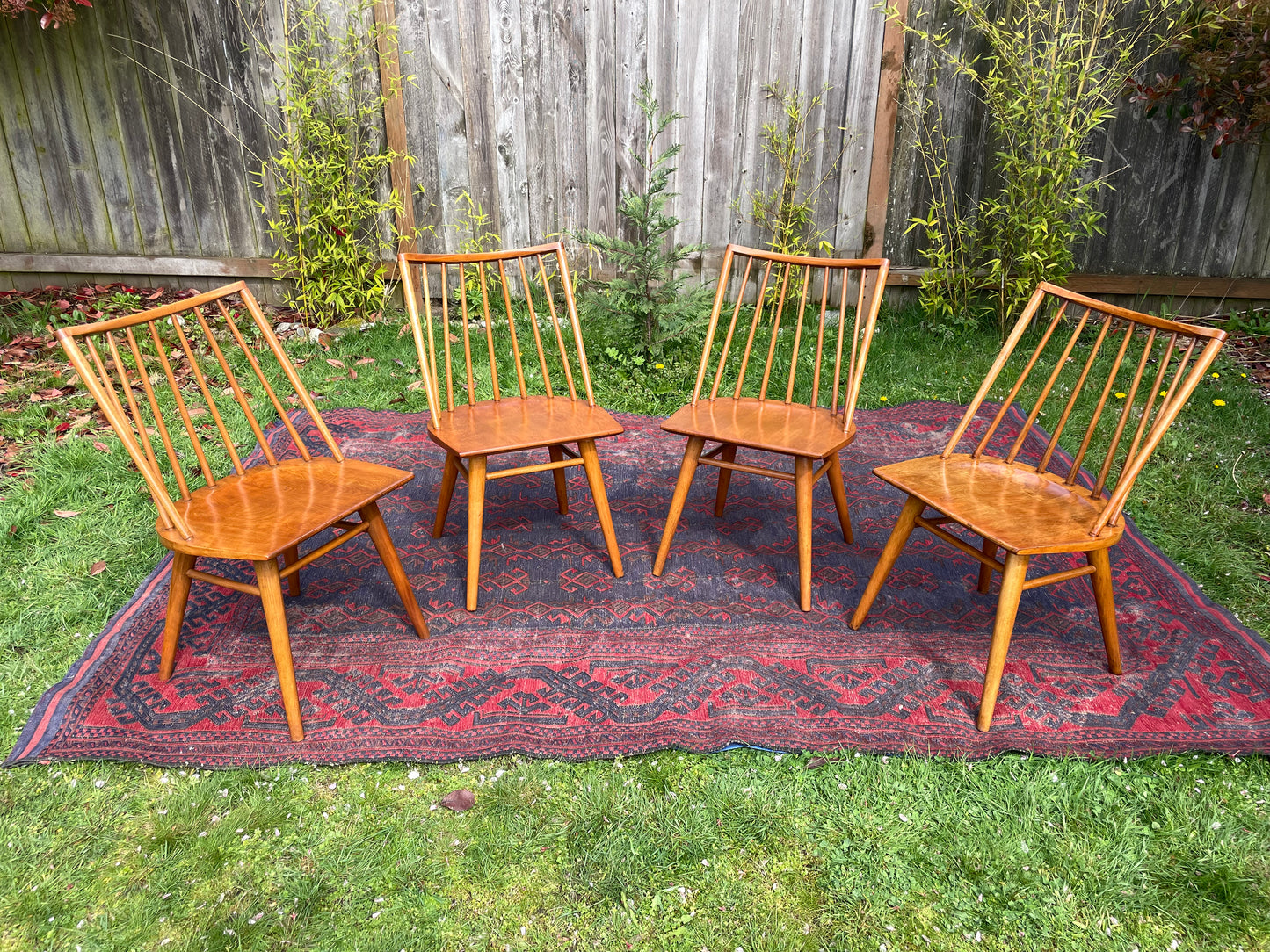 Mid 20th Century Leslie Diamond for Conant Ball Windsor Dining Chairs - Set of 4