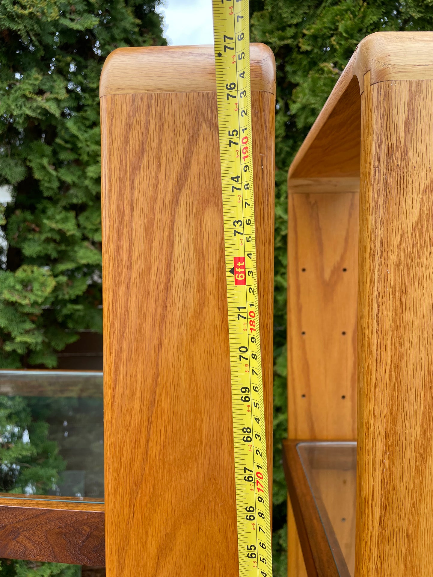1970s Lou Hodges for California Design Group Oak & Walnut Modular Wall Unit Shelving or Room Divider