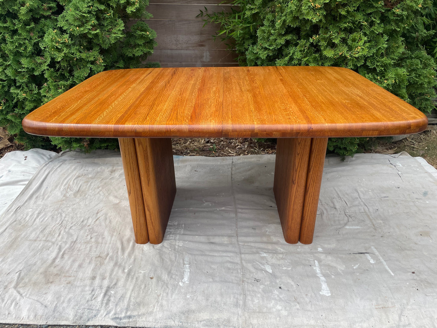 Late 20th Century Vintage Organic Modern Sculpted Oak Dining Table