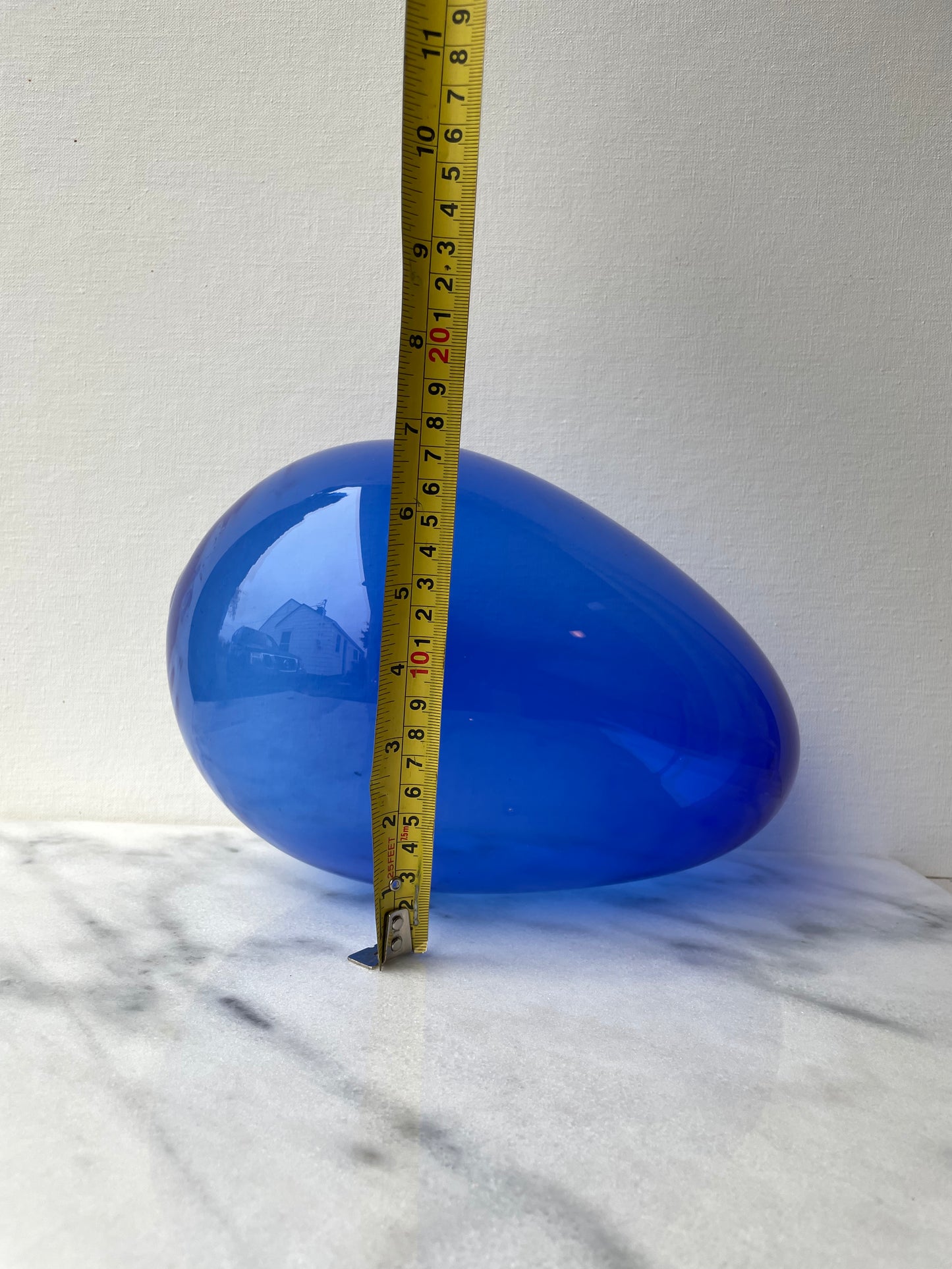 2004 Blue Art Glass Sculpture Balloon Form Signed Museum of Glass