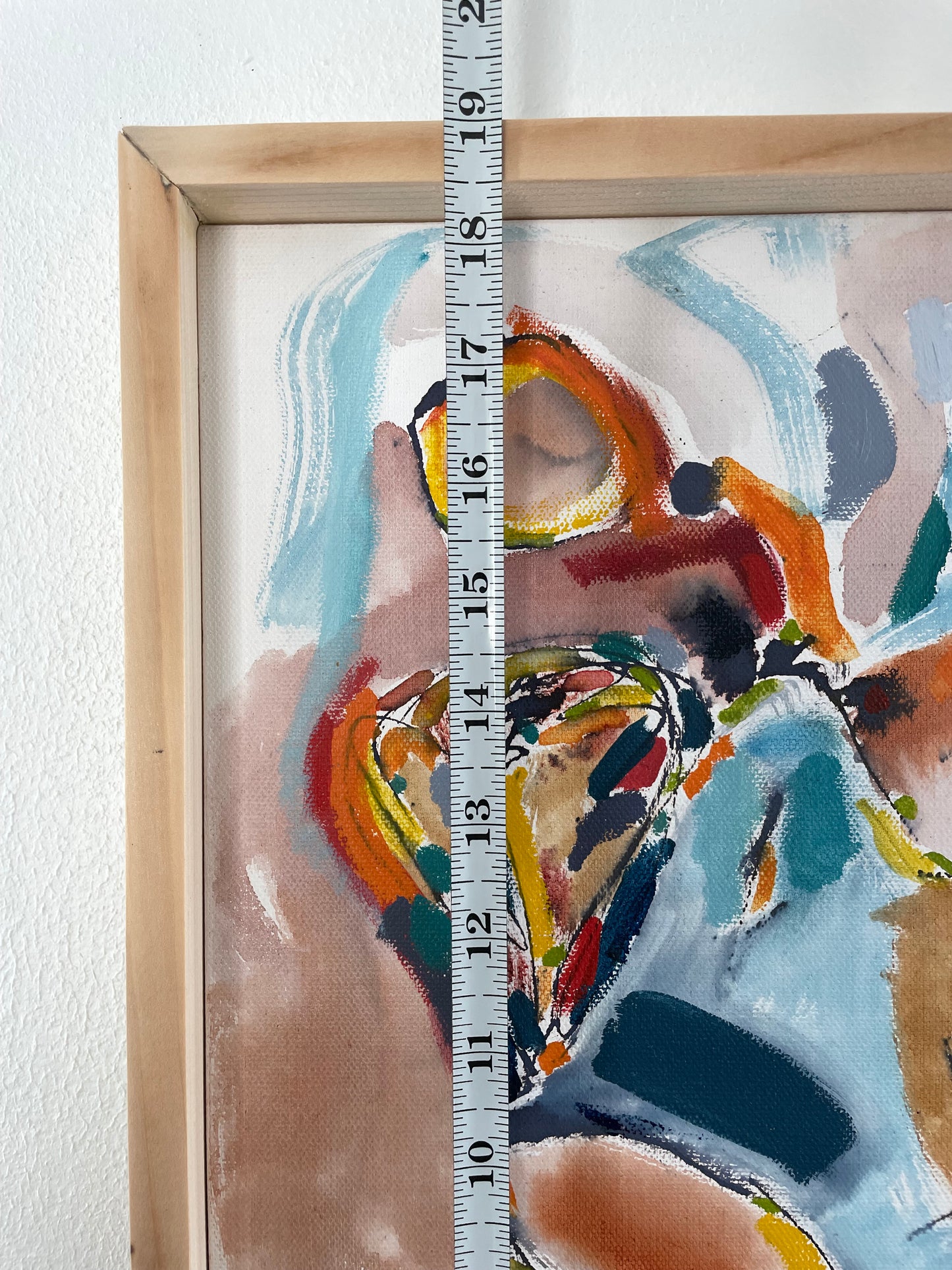 Framed Abstract Acrylic on Canvas by Francisco Peña
