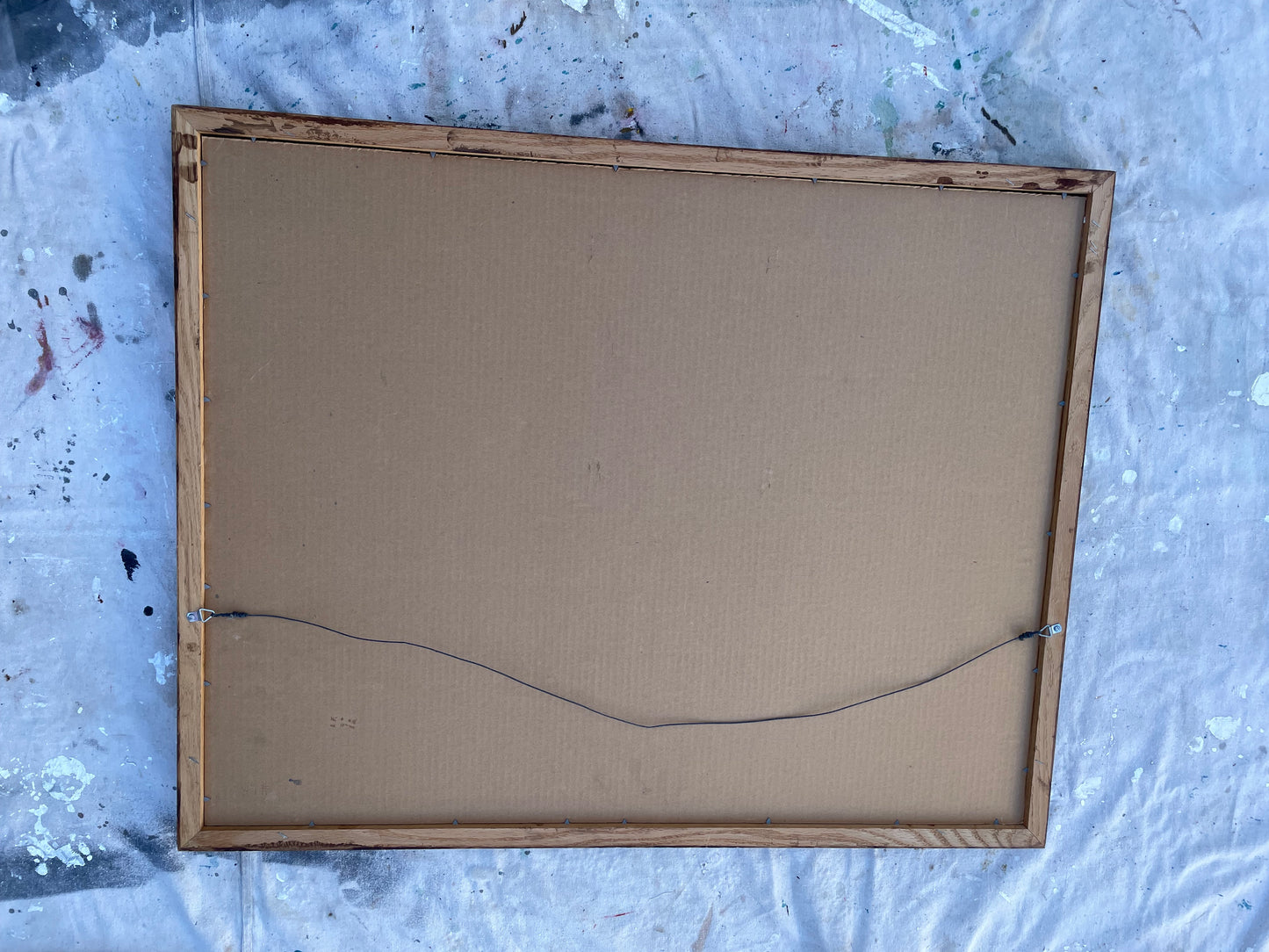 Nautical Seascape Fishing Boats Framed Vintage Oil on Board