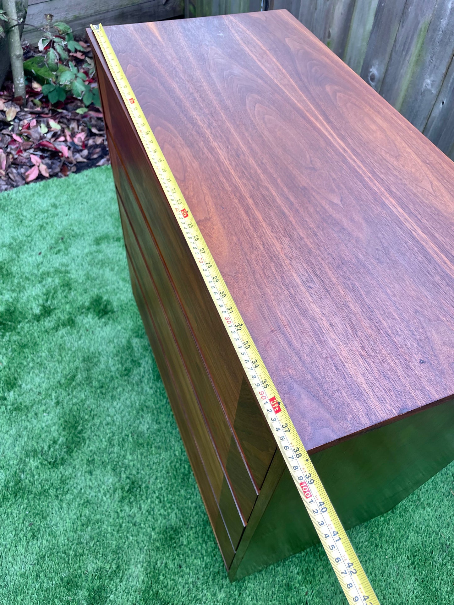 Mid 20th Century Mid-Century Modern Walnut Highboy 4-Drawer Dresser