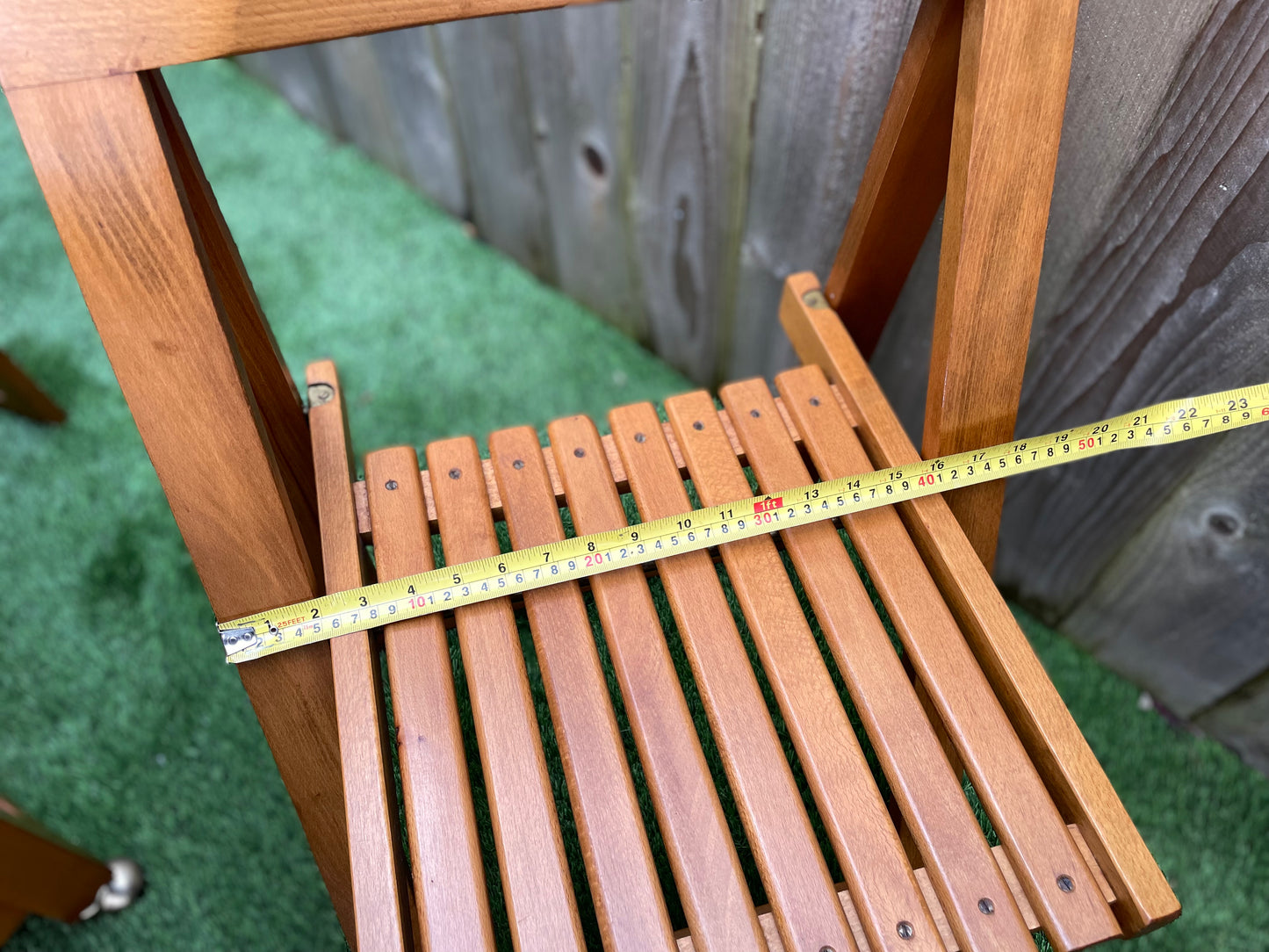 Mid Century Modern Gateleg Drop Leaf Dining Table on Casters With Folding Chairs - 5 Pieces