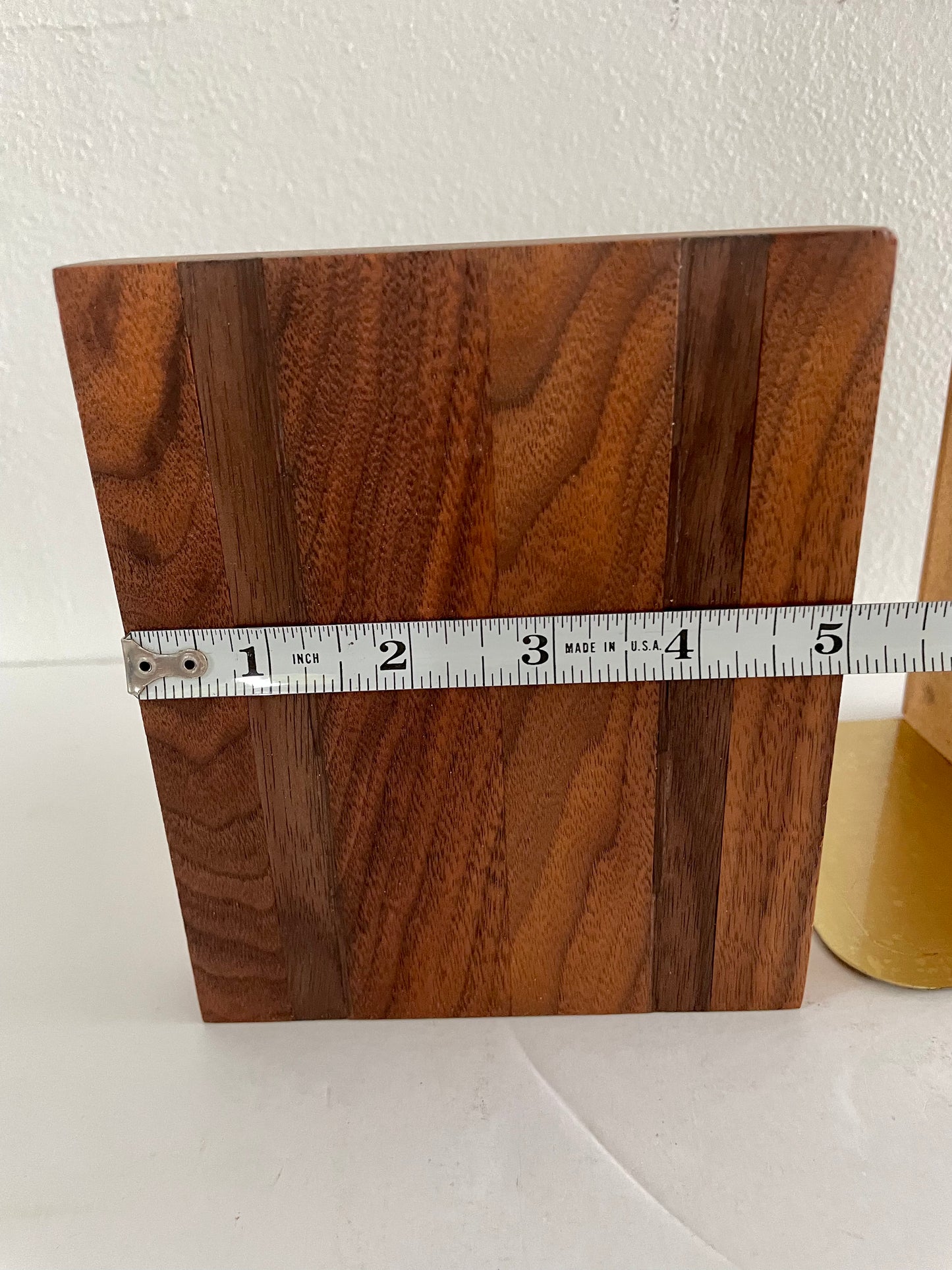 Vintage Mid Century Walnut Bookends by Park Sherman - a Pair