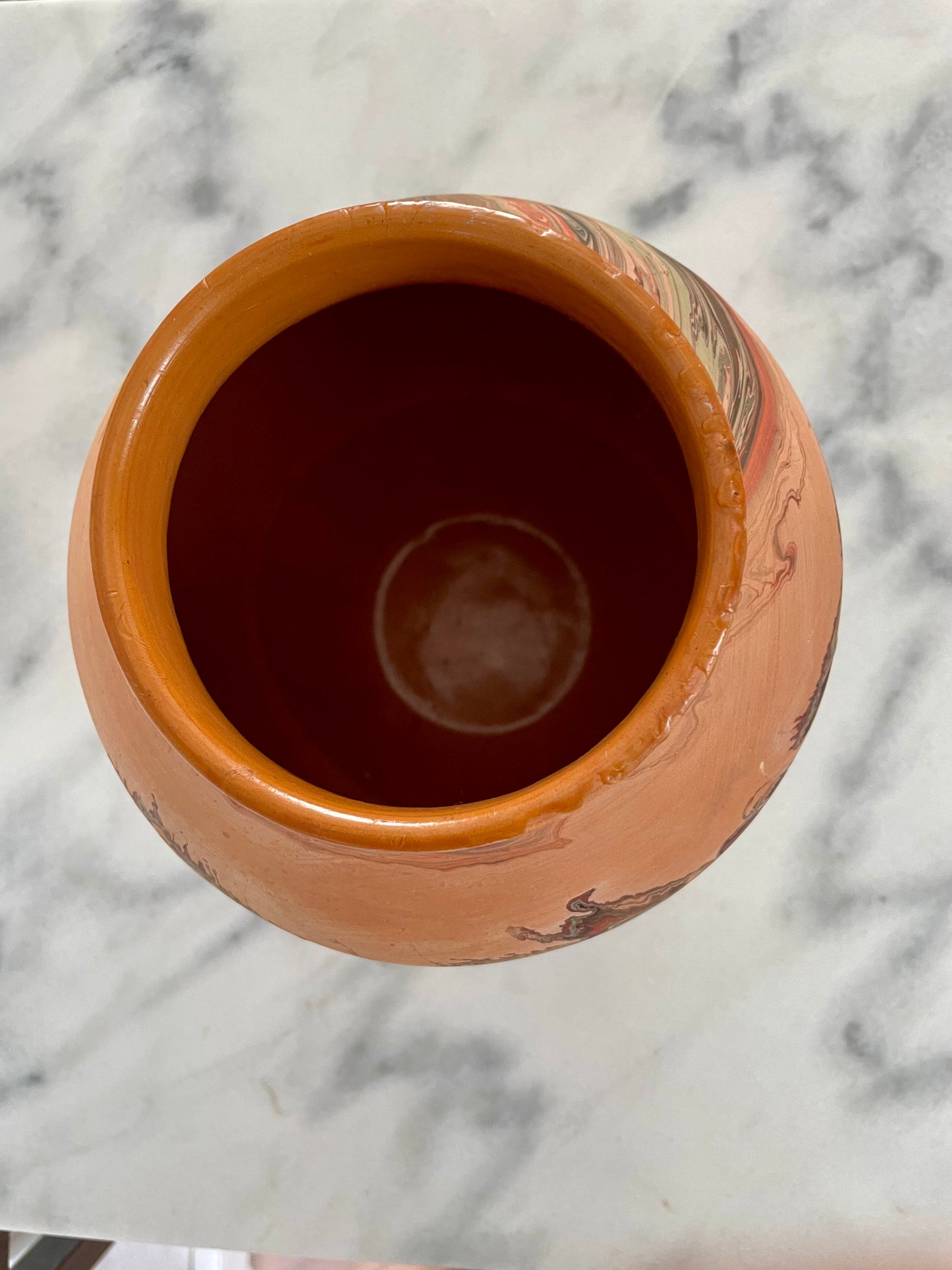 Vintage Early Red Clay Swirl Nemadji 161 Wedding Vase