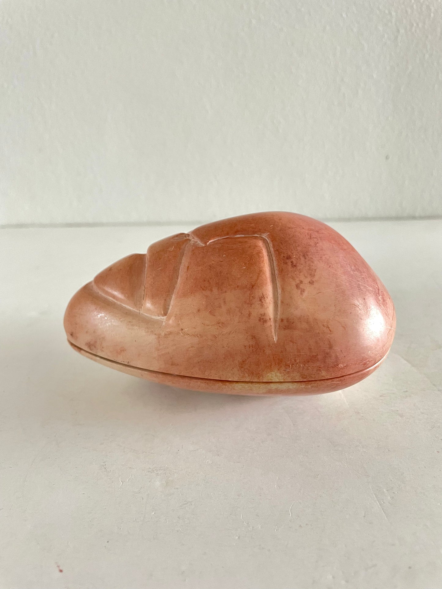 Late 20th Century Hand Carved Soapstone Face Box From Kenya
