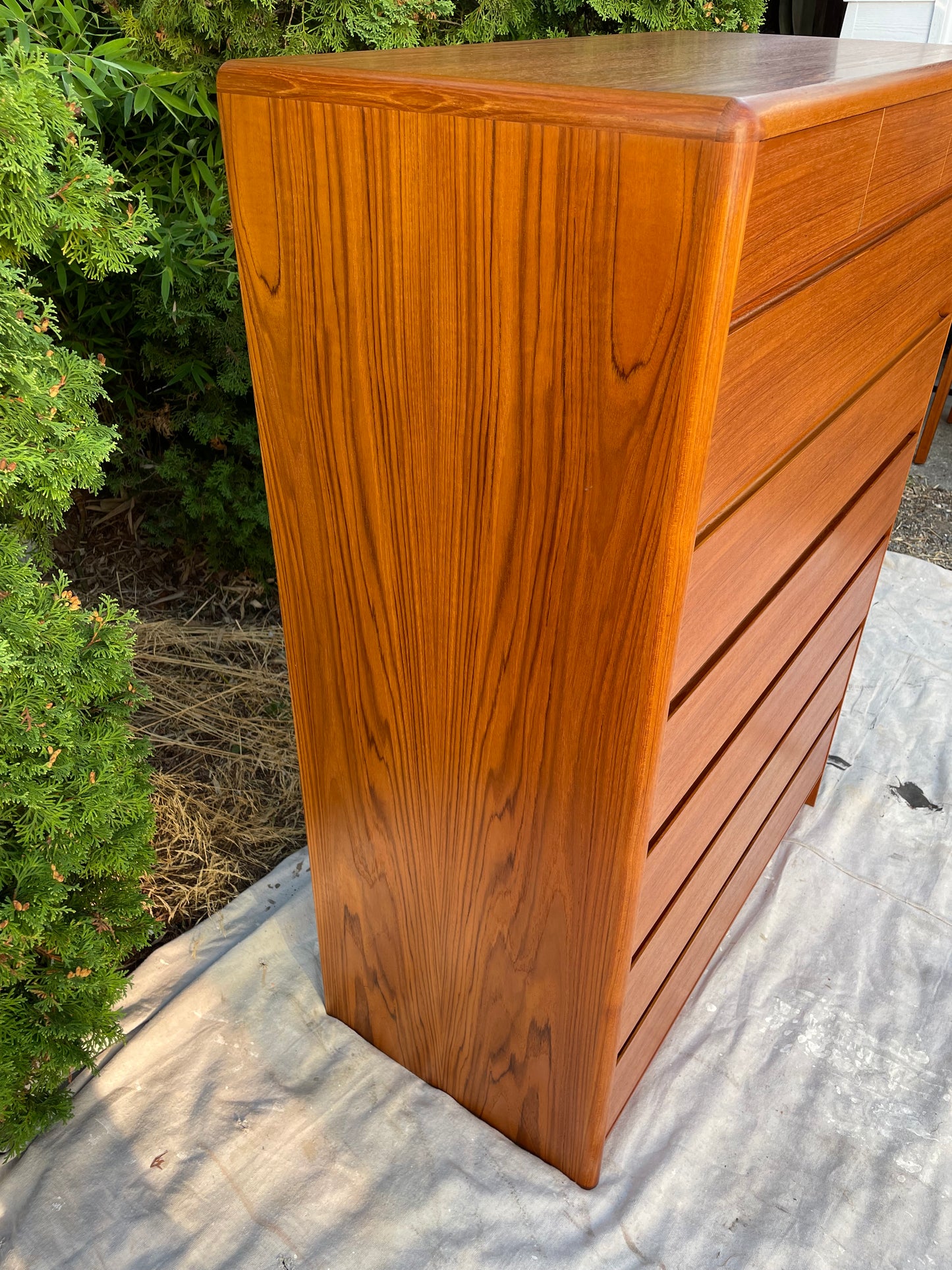 Mid 20th Century Mid-Century Danish Modern Tall 9-Drawer Teak Dresser