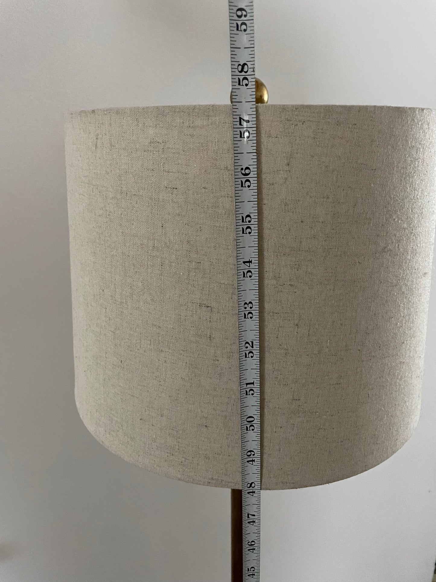 1972 Chapman Hunting Horn Form Floor Lamp With Black Base — Mid-Century Modern