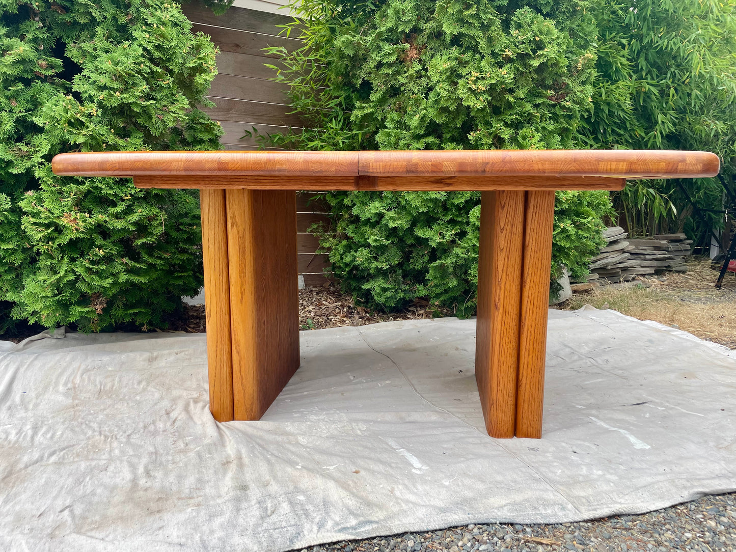Late 20th Century Vintage Organic Modern Sculpted Oak Dining Table