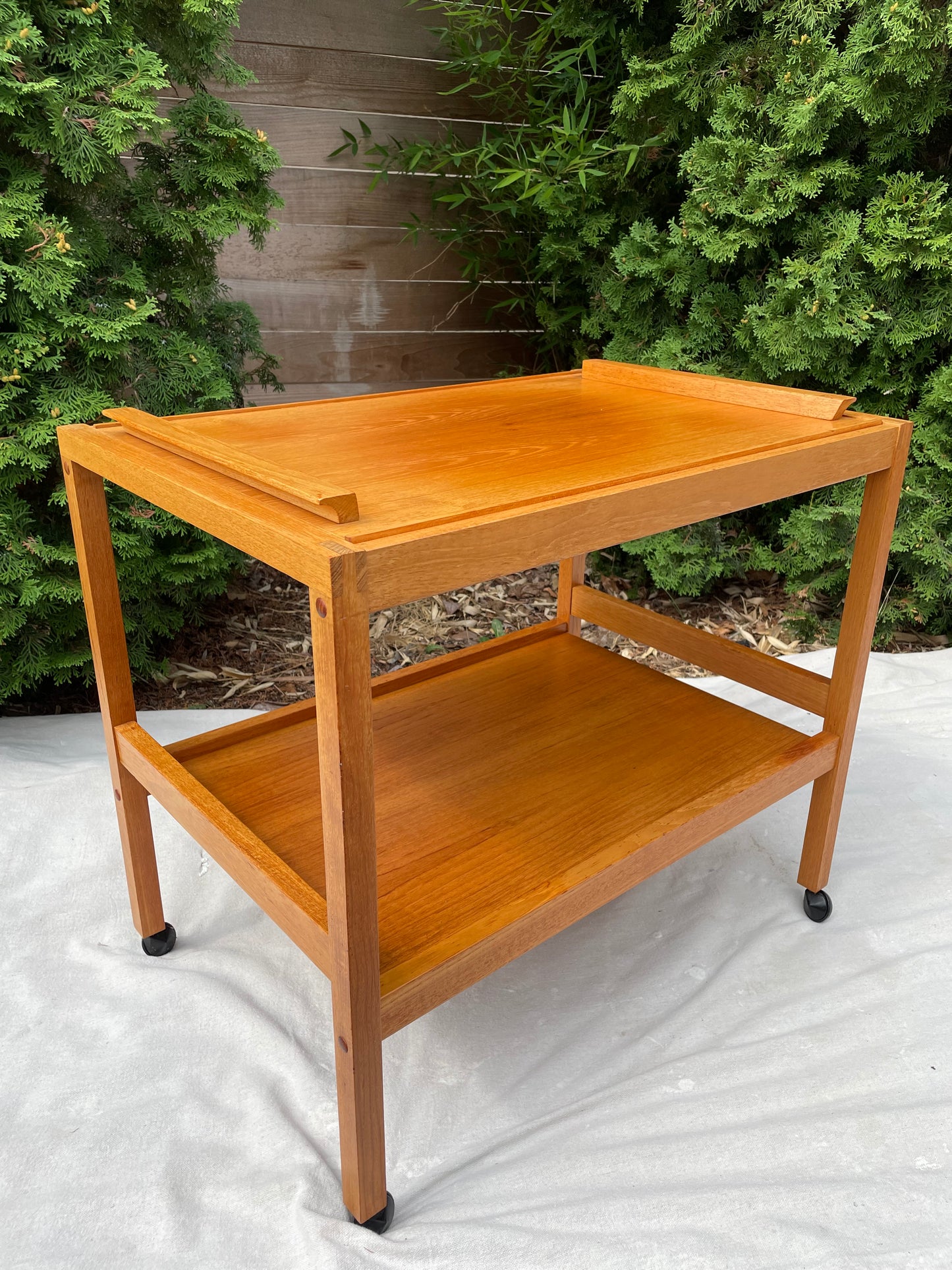 MCM Danish Teak Bar Cart by BL-Mobler