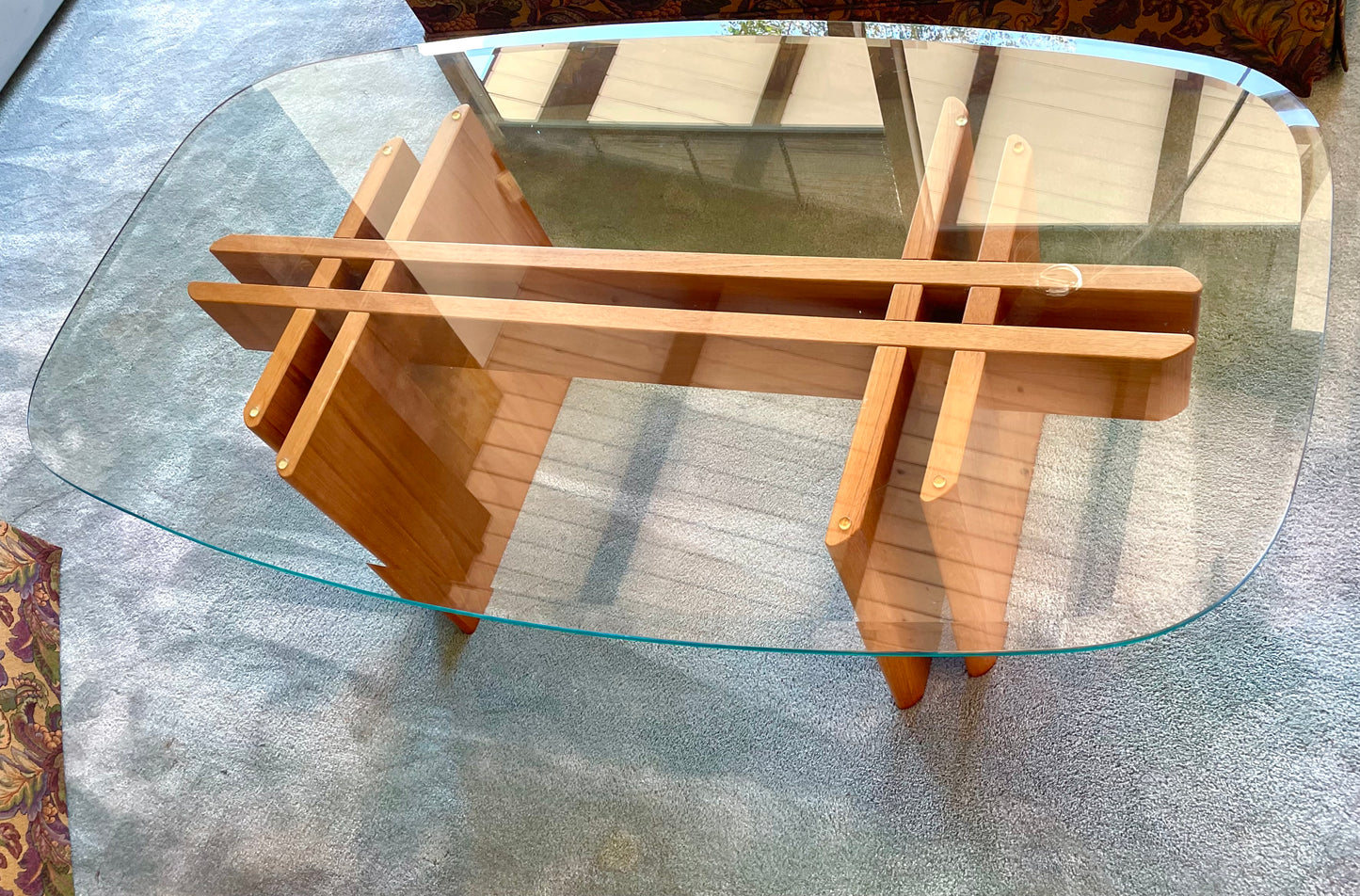 1960s Gustav Gaade Trekanten Danish Teak & Glass Coffee Table