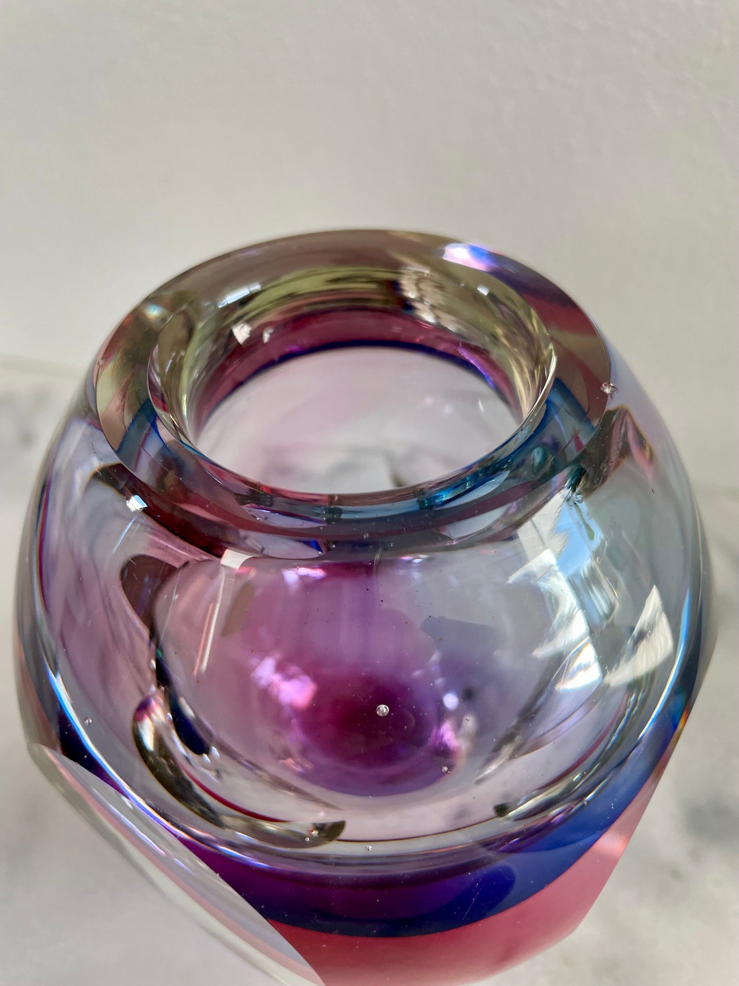 Flavio Poli Seguso Sommerso Murano Vase