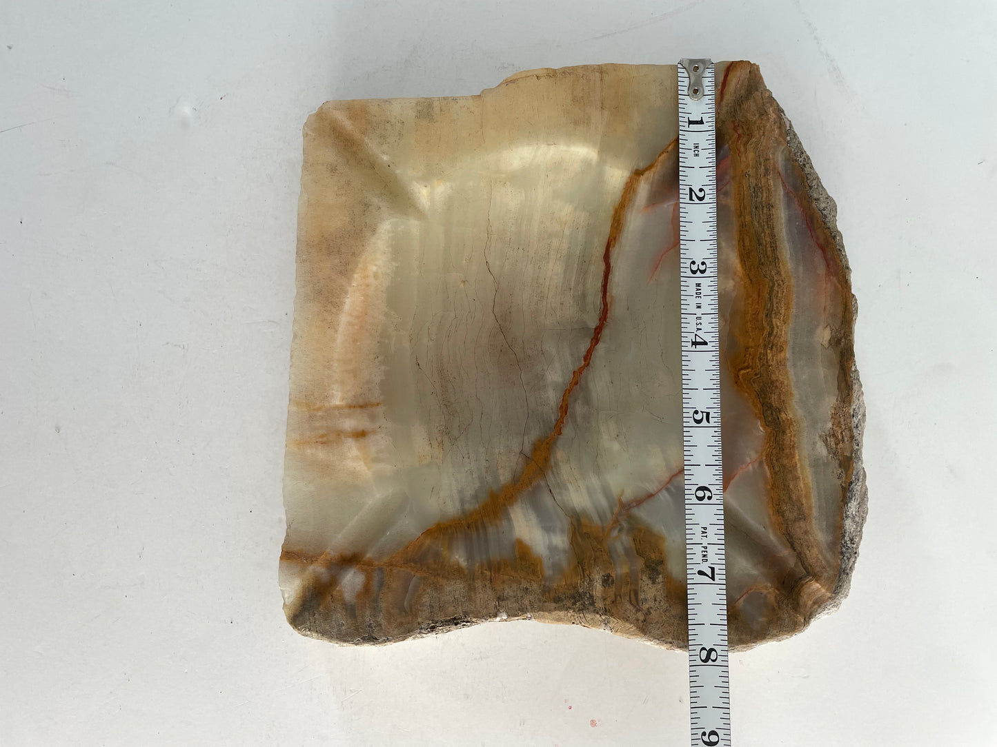 Mid 20th Centrury Organic Raw Live Edge Italian Marble Ashtray Vide-Poche Catchall