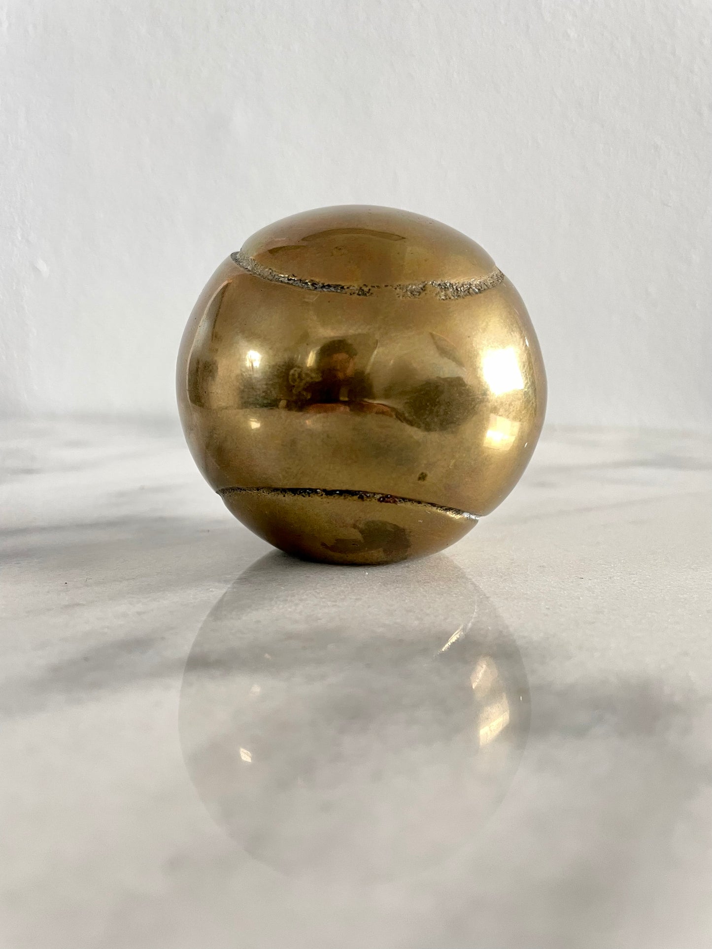 Brass Tennis Ball Decorative Object Paper Weight