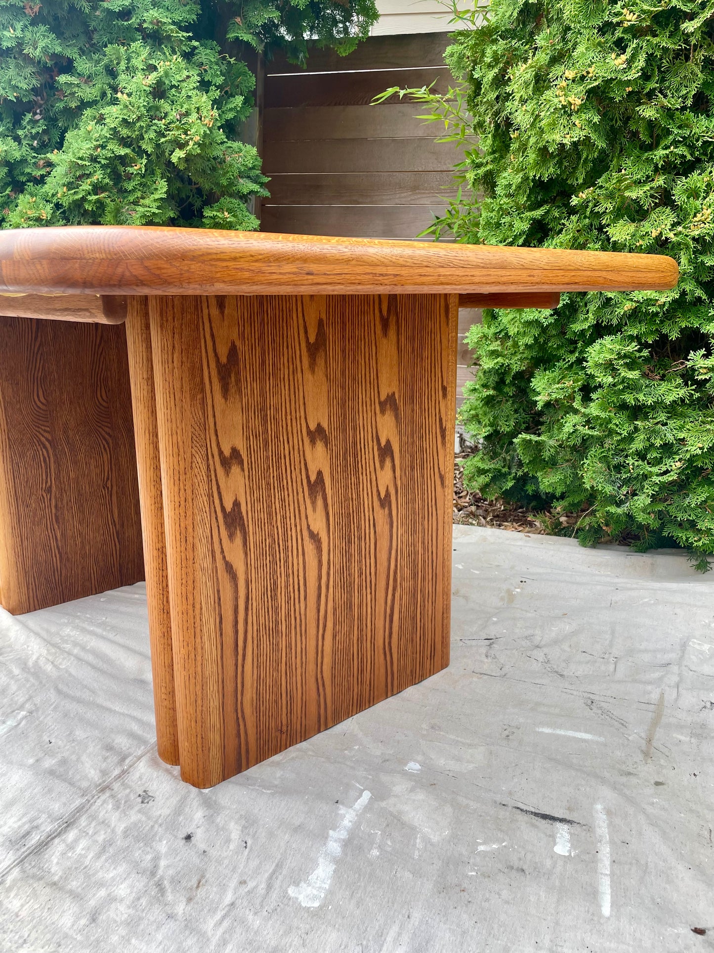 Late 20th Century Vintage Organic Modern Sculpted Oak Dining Table