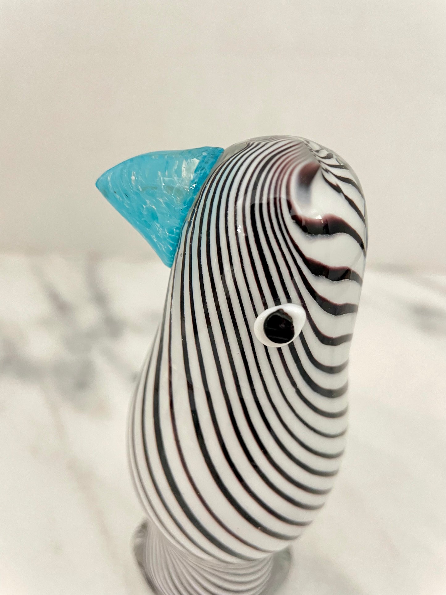 Vintage Murano Style Mouth Blown Glass Bird