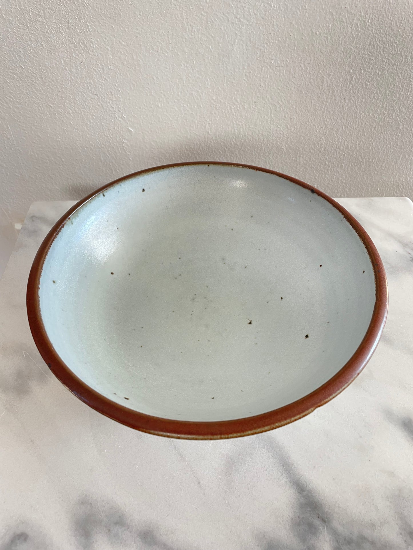 Signed Mid 20th Century Studio Ceramic Organic Modern Bowl
