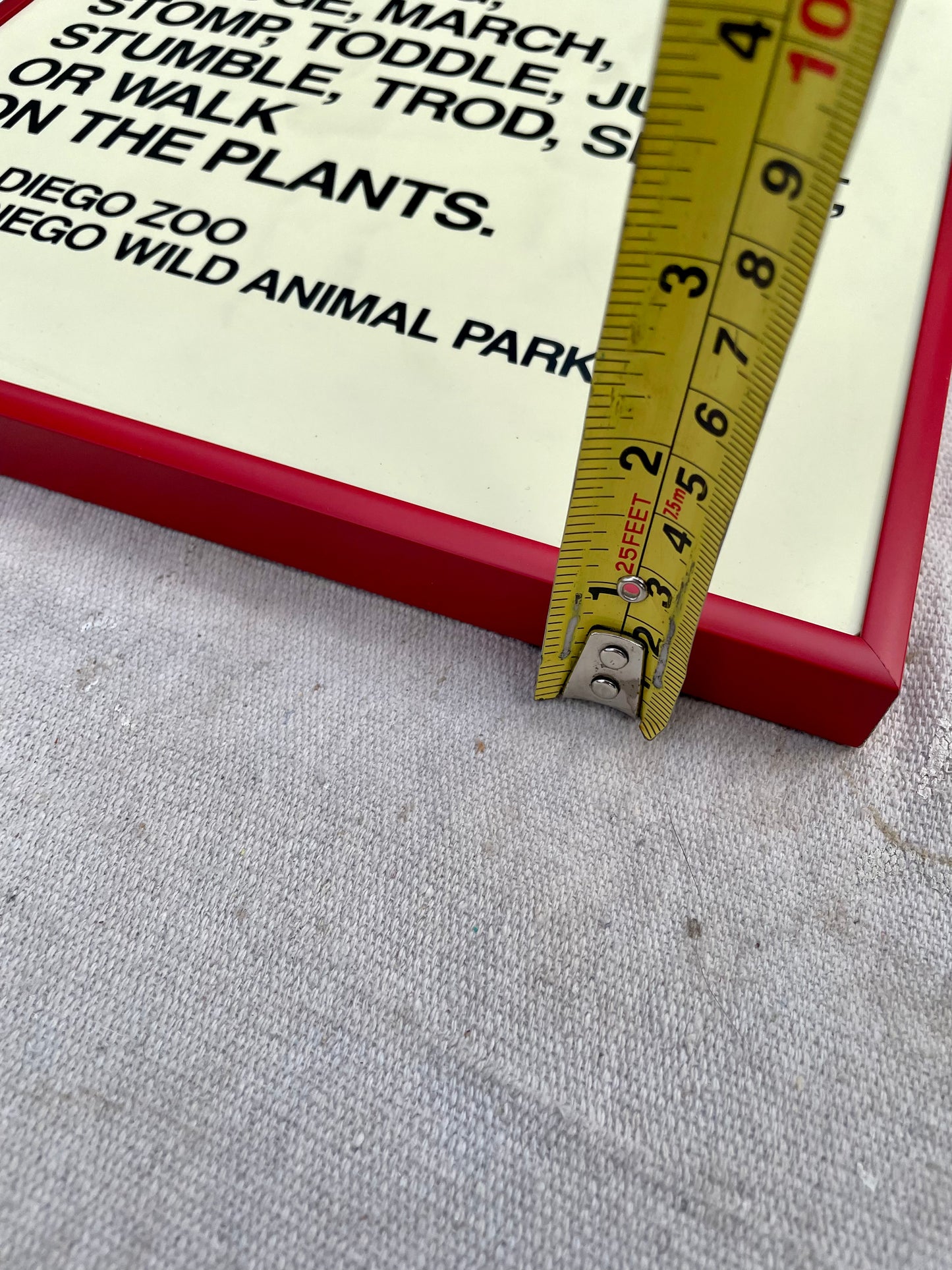 Rare San Diego Zoo Sign - Plant Protection With Graphic Typography