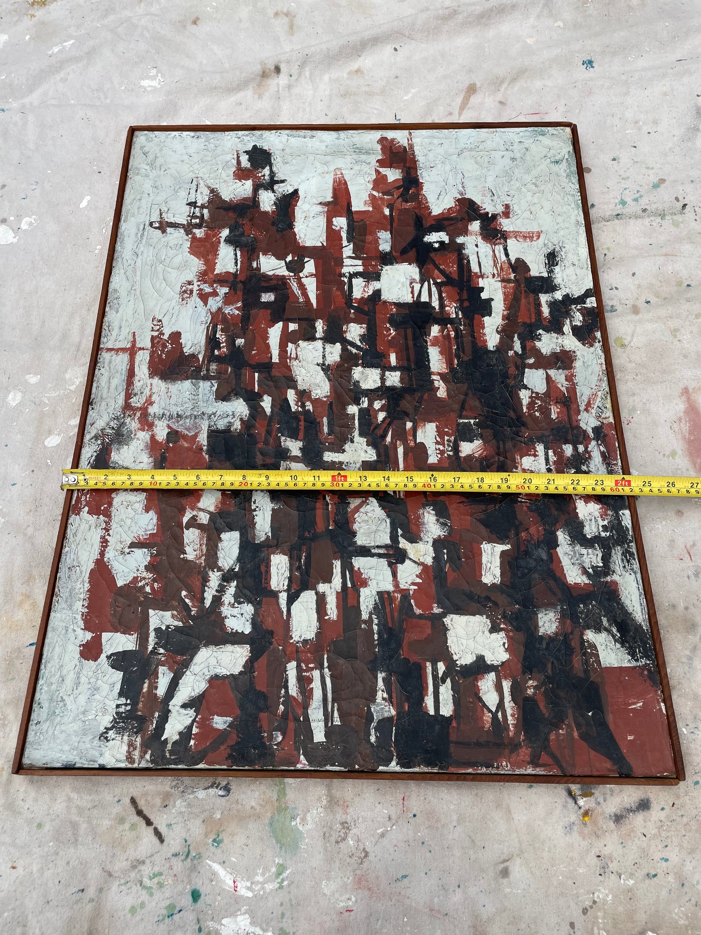Mid 20th Century Mid-Century Abstract Expressionist Work on Canvas