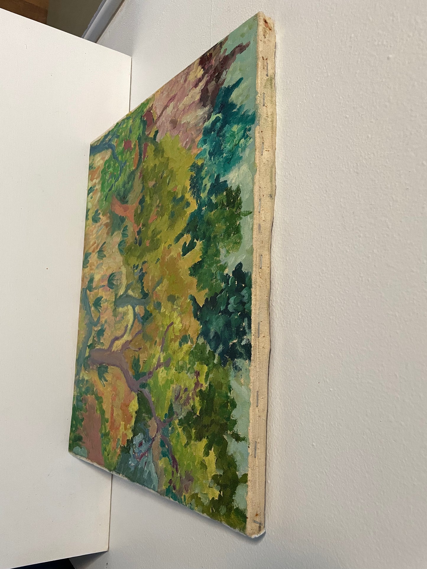 Vintage Impressionist Landscape Painting on Canvas