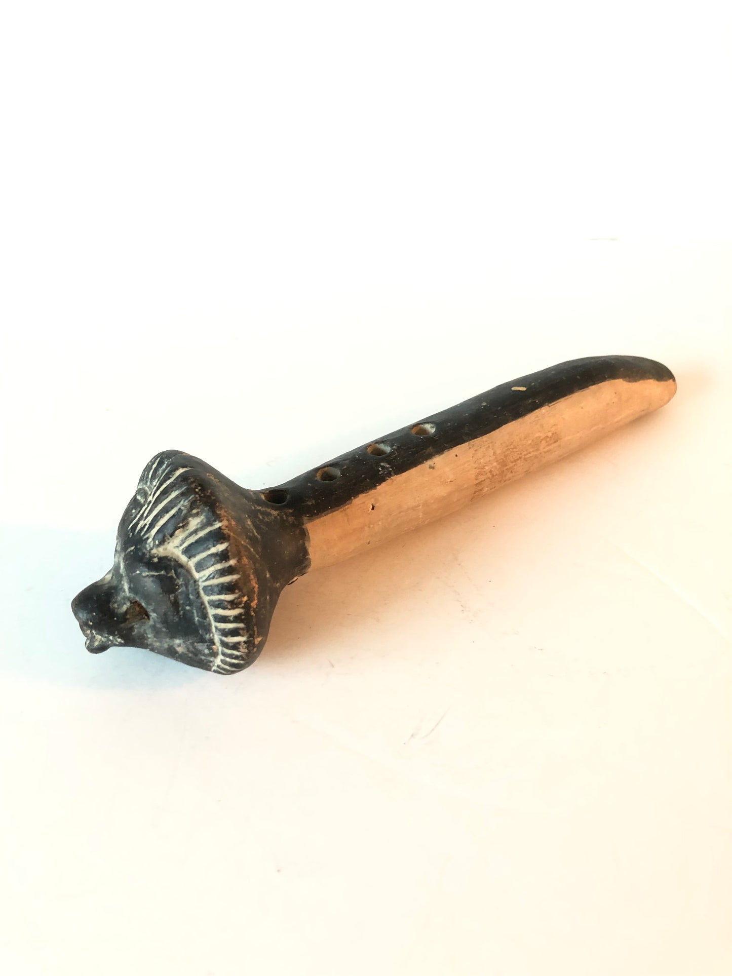 Vintage Ceramic Mexican Clay Flute