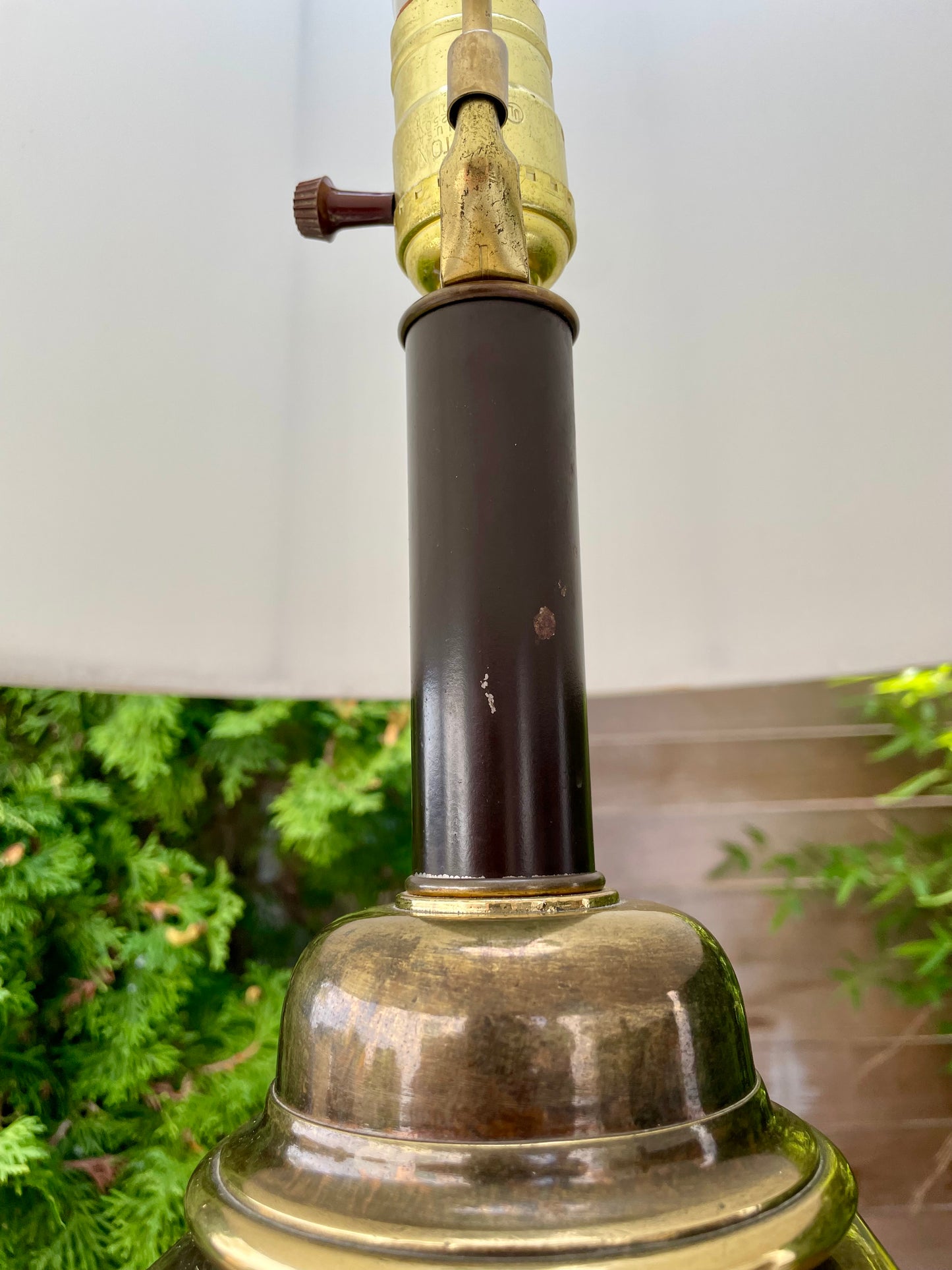 Late 20th Century Hollywood Regency Brass Urn Table Lamps - a Pair