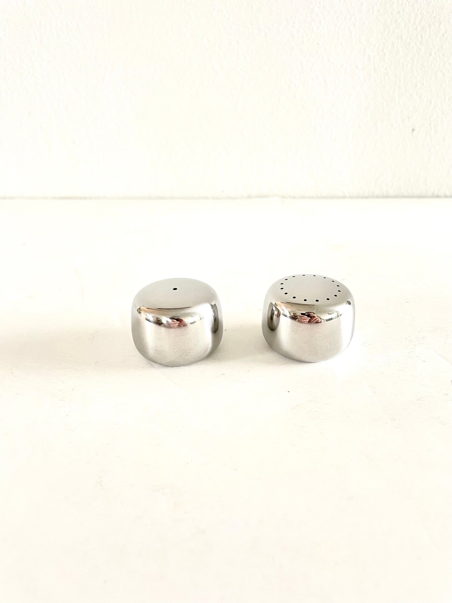 Mid 20th Century Mid-Century Modern Georg Jensen Henning Koppel Pebble Salt Pepper Shakers - a Pair