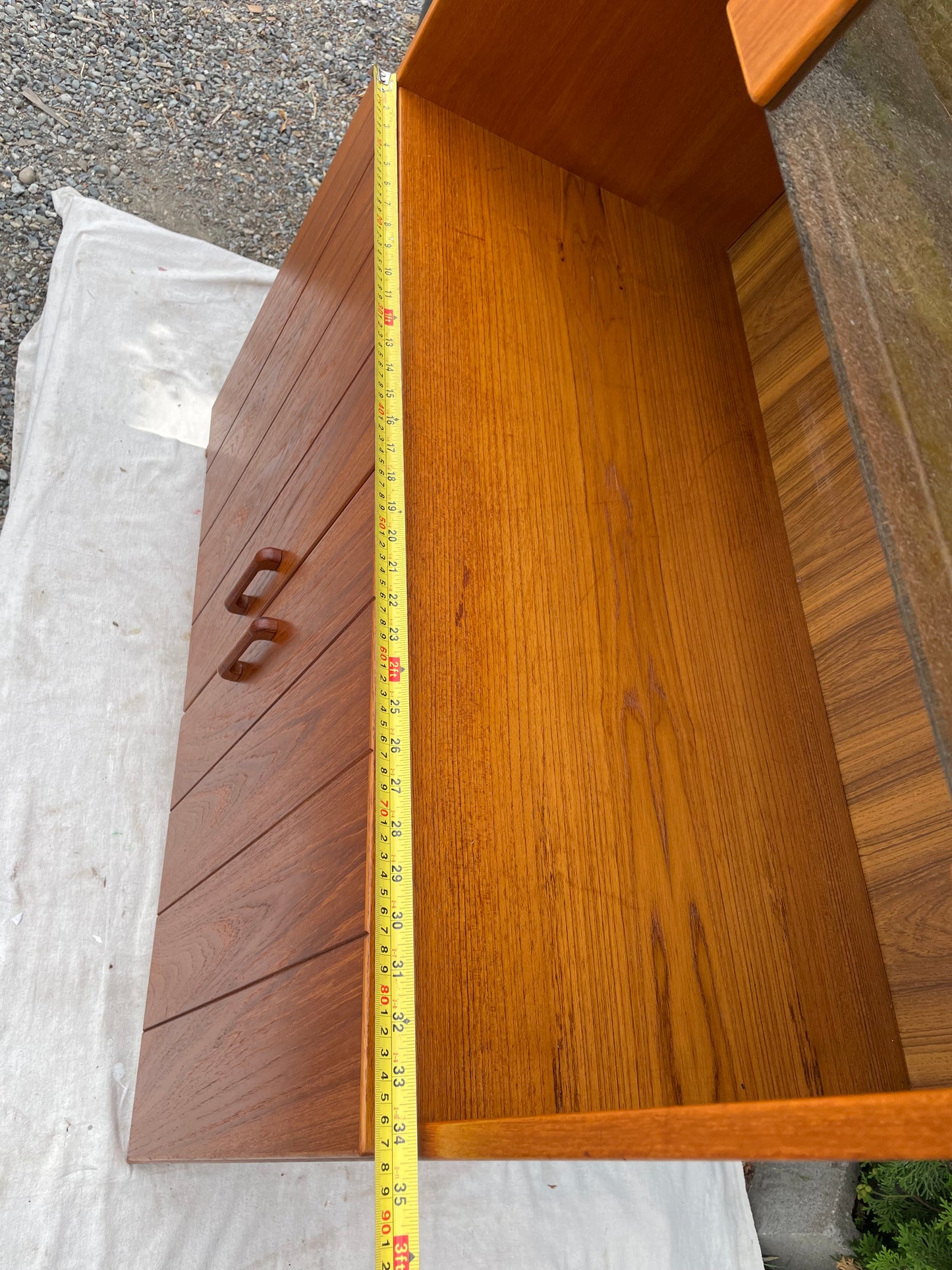 Danish Modern Teak & Smoked Glass Cabinet