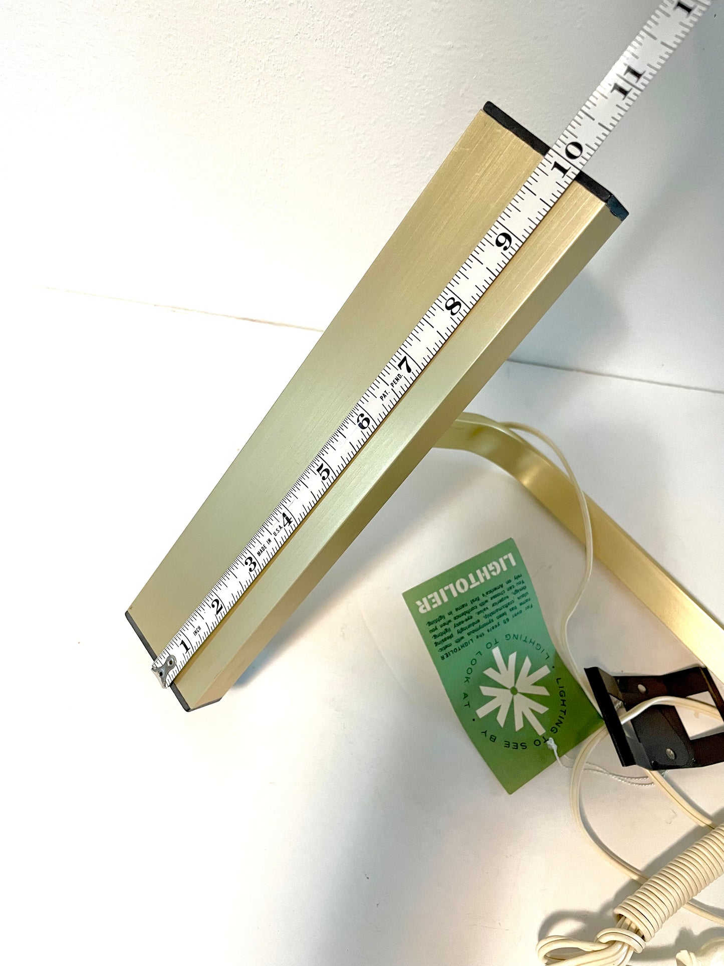 Mid-Century Modern Lightolier Wall-Mount Brass Picture Lamp