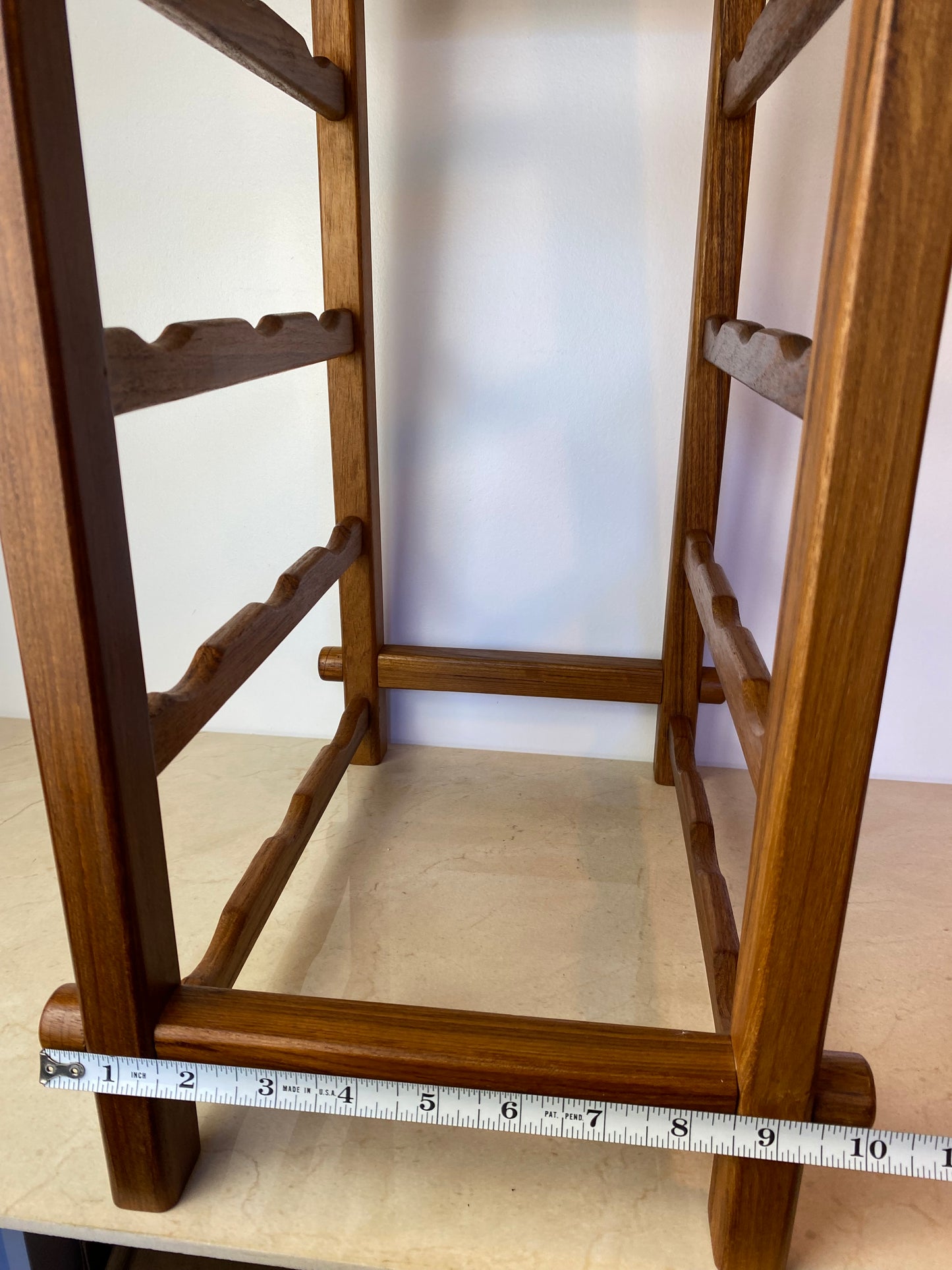 Vintage Winsome Wood Teak Wine Rack, Danish Modern Style