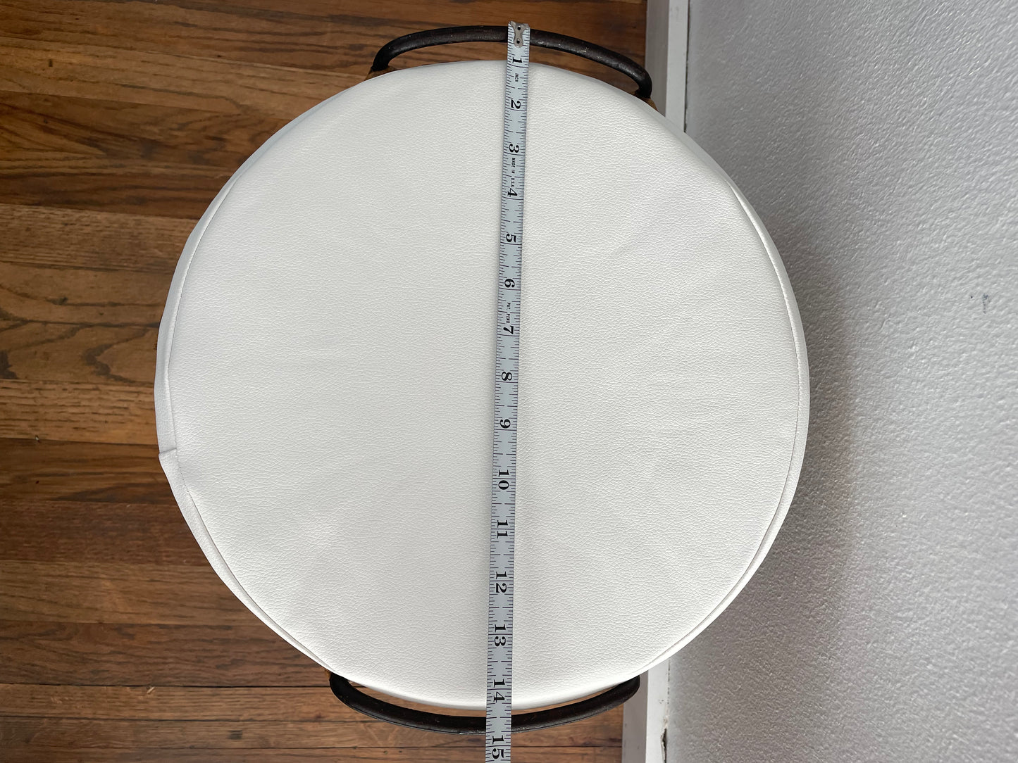 1950s Mid-Century Modern Iron Hairpin Cane Side Table Attributed to Tony Paul